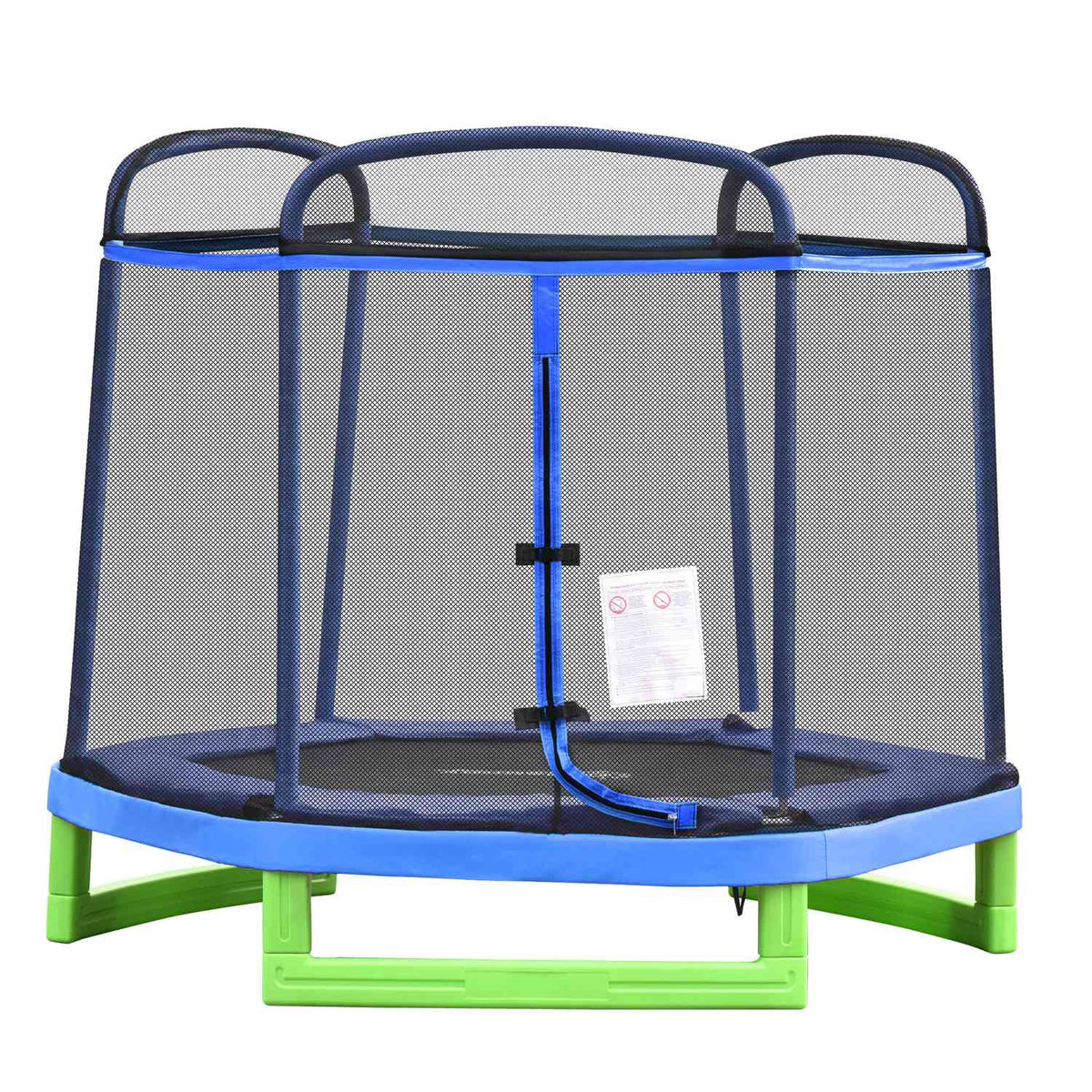 7Ft Children'S Trampoline Safety Net Toddler Trampoline Indoor Outdoor 3-12 Years Up To 80Kg Steel
