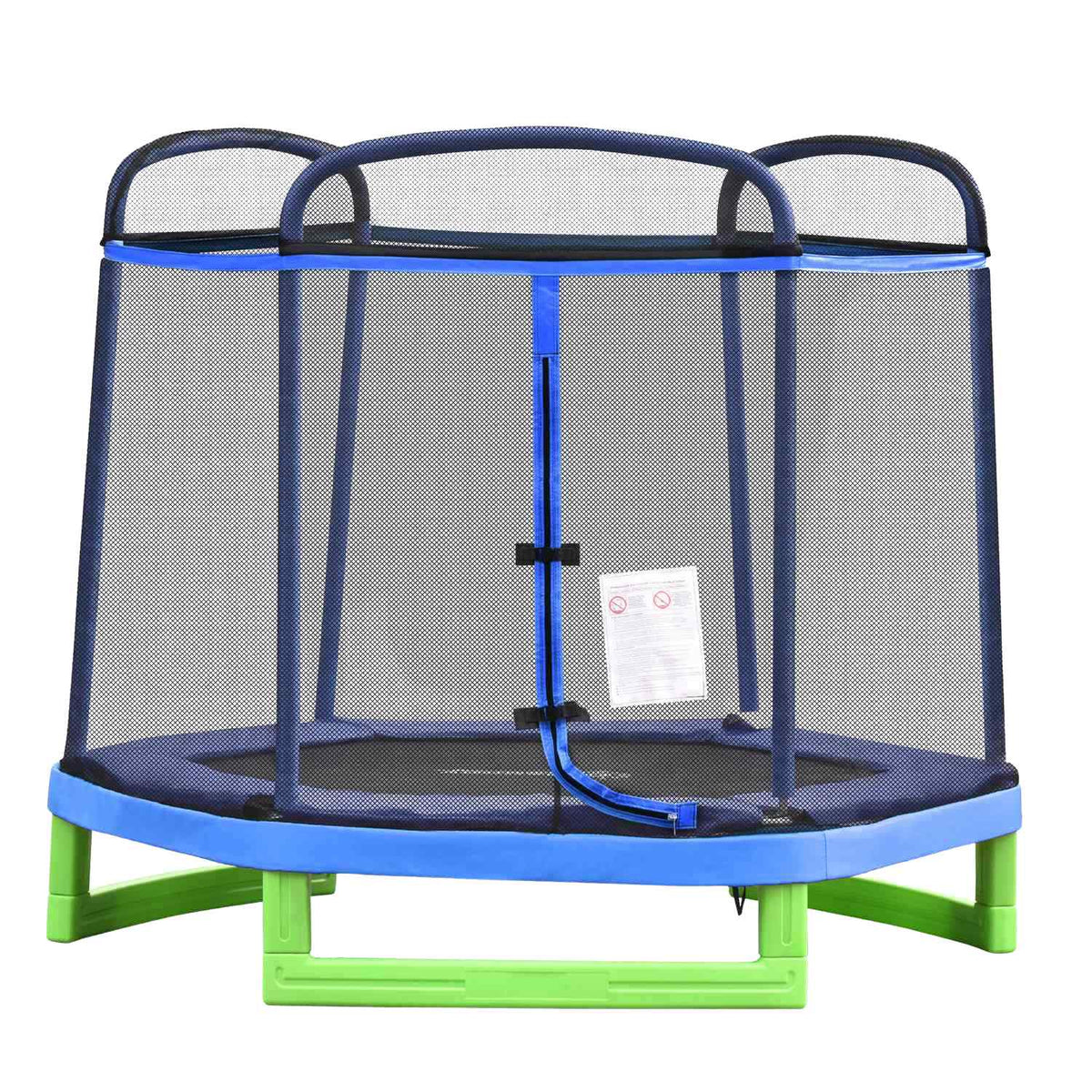 7Ft Children'S Trampoline Safety Net Toddler Trampoline Indoor Outdoor 3-12 Years Up To 80Kg Steel