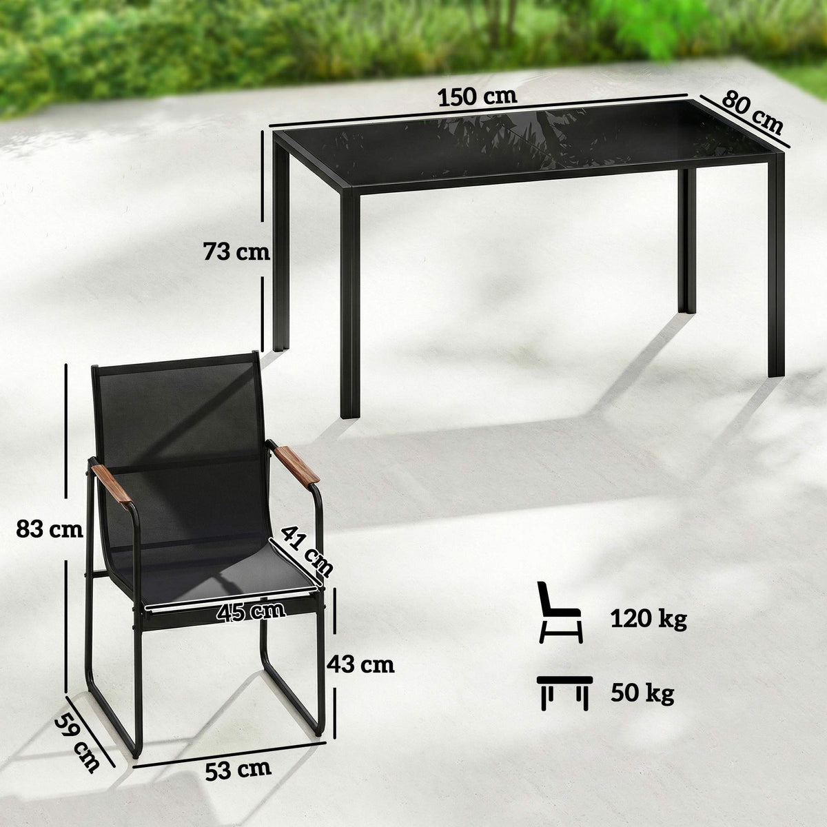 7-Piece Outdoor Dining Set, Steel Frame, Mesh Chairs