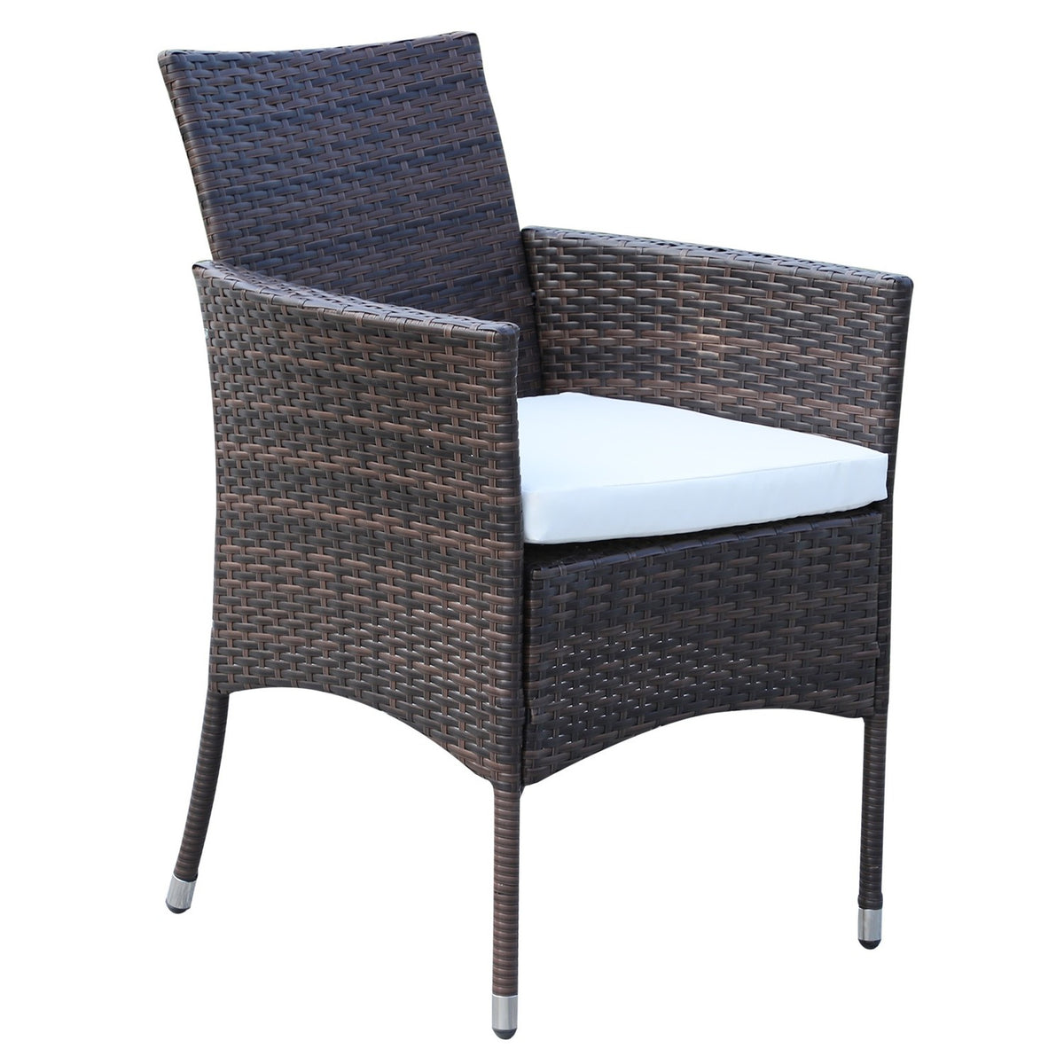7-Piece Polyrattan Garden Furniture Rattan Garden Set Seating Group Dining Group Including Cushions For 6 People Brown + Cream White 150 X 80 X 74 Cm
