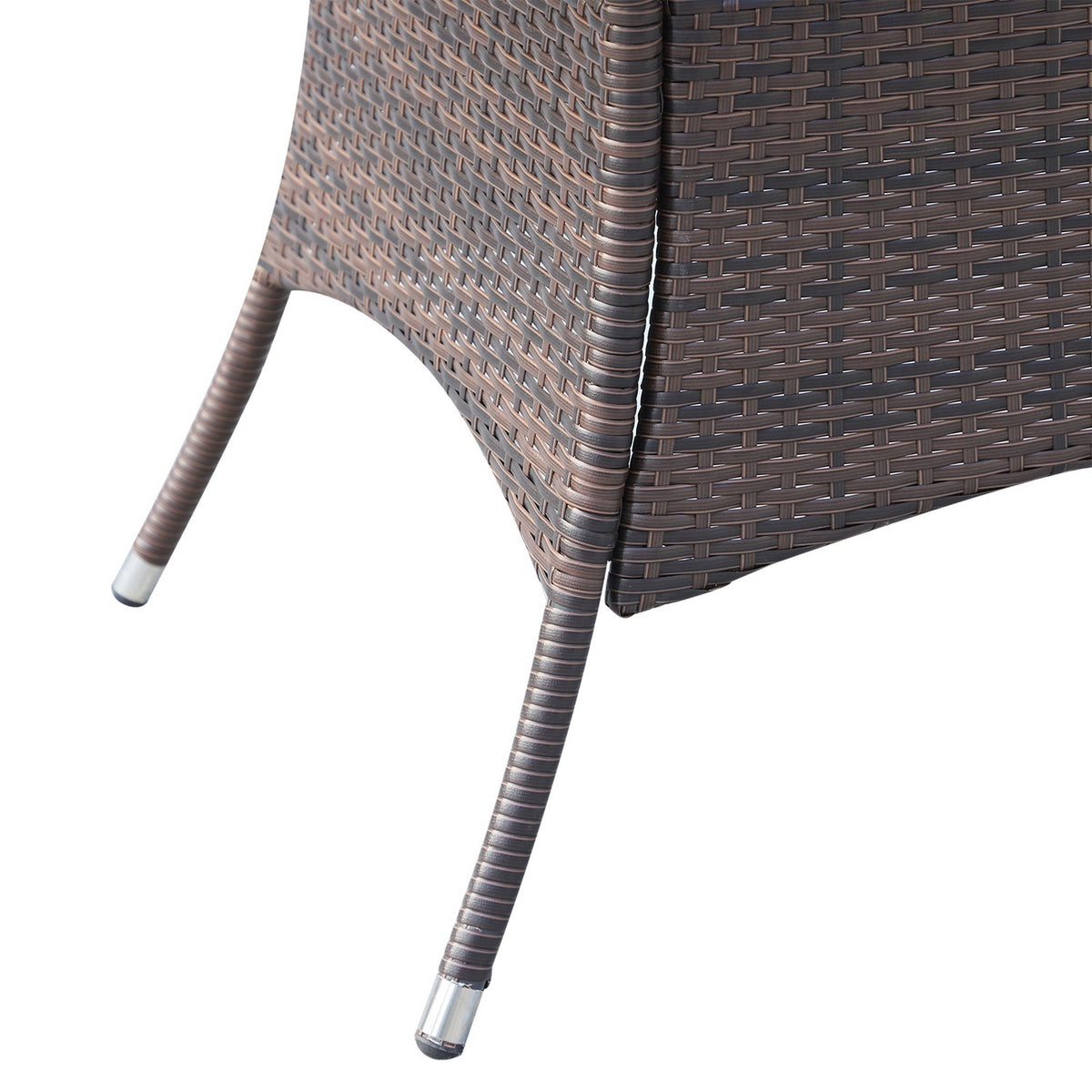 7-Piece Polyrattan Garden Furniture Rattan Garden Set Seating Group Dining Group Including Cushions For 6 People Brown + Cream White 150 X 80 X 74 Cm