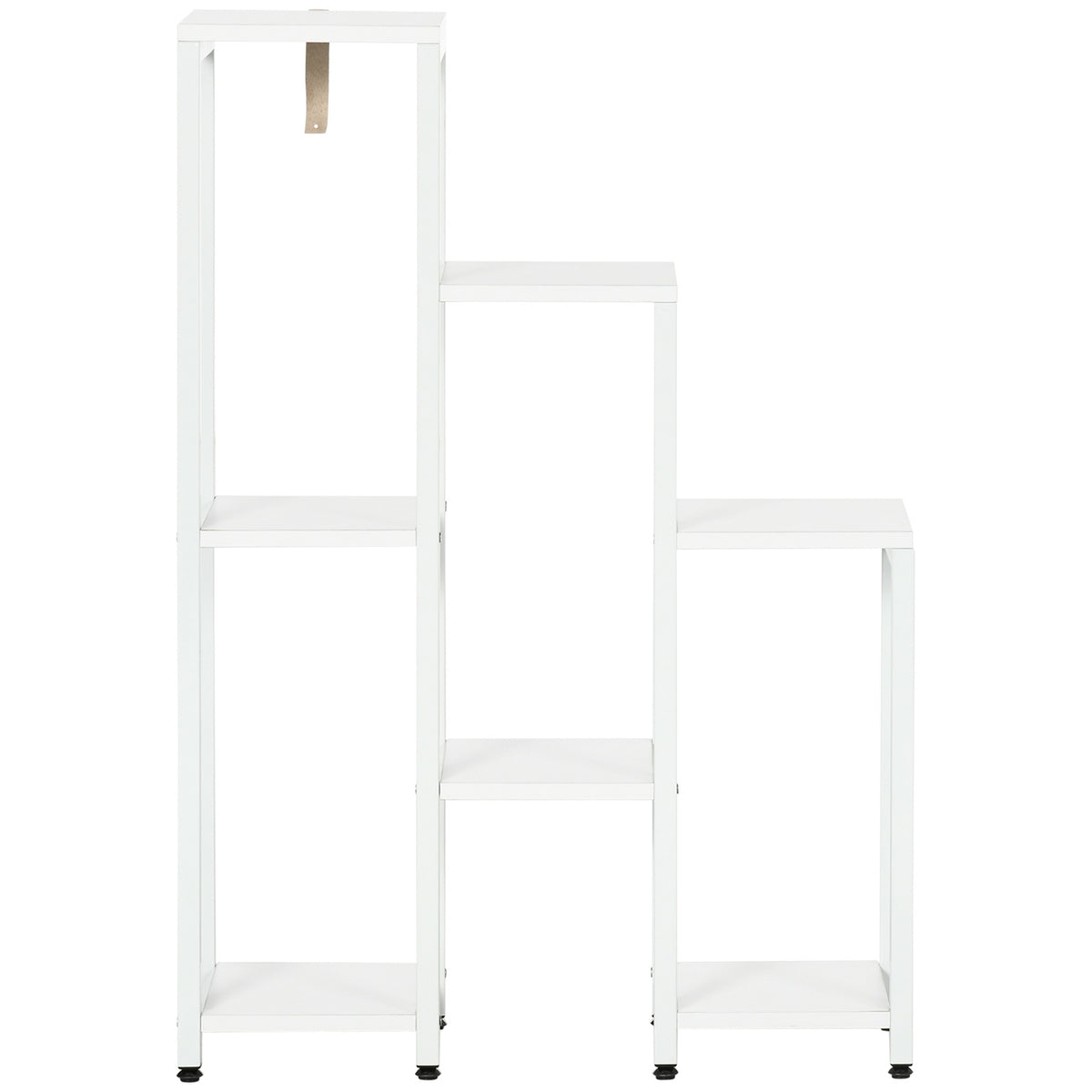 7-Tier Plant Stand, Indoor/Outdoor, White Steel, 65x23x94.5cm