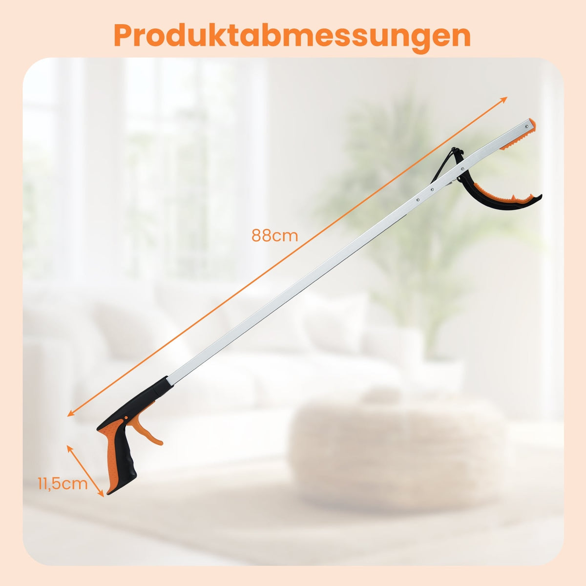 88 cm Long Reach Grabber Tool – Lightweight Aluminum