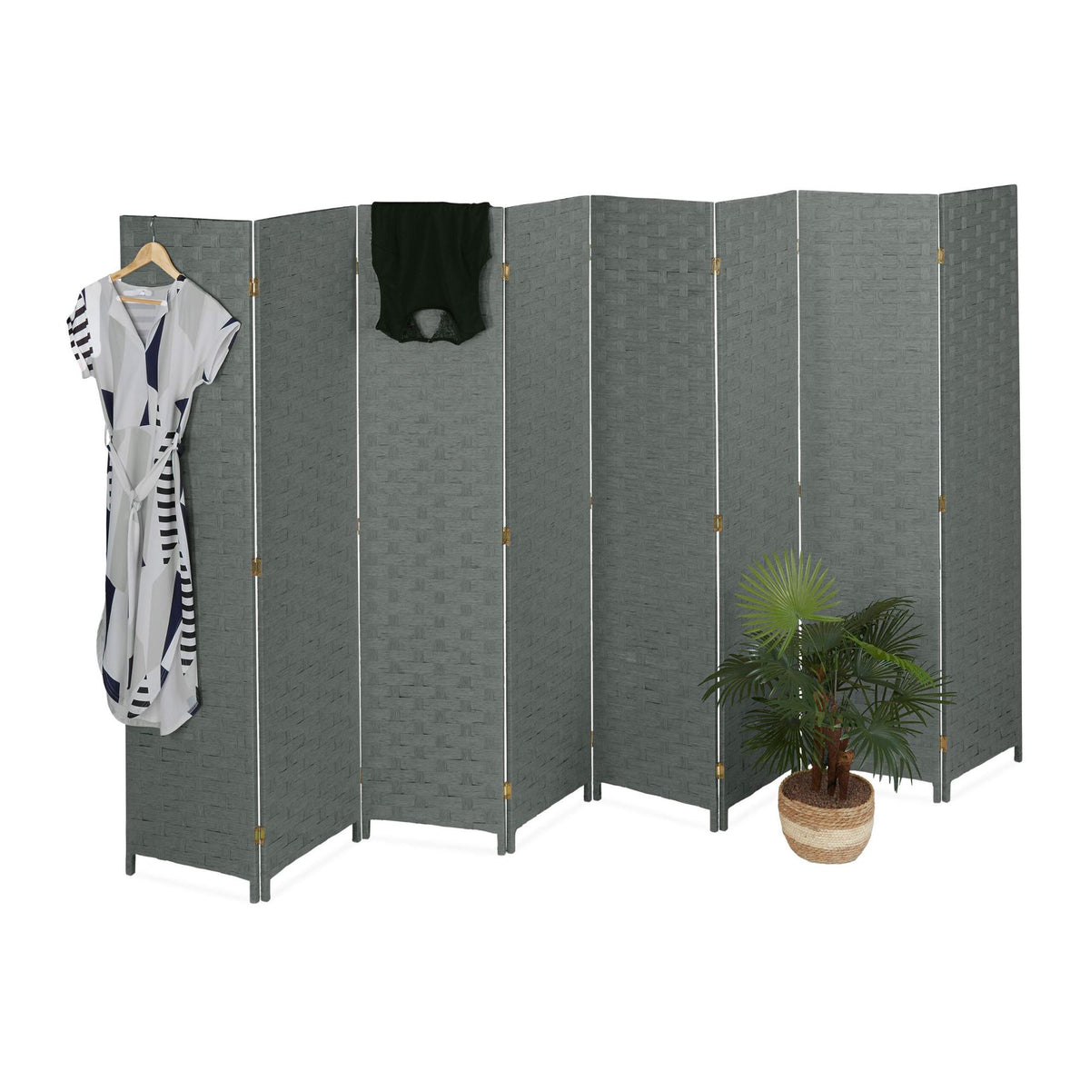 8-Panel Room Divider Folding Screen