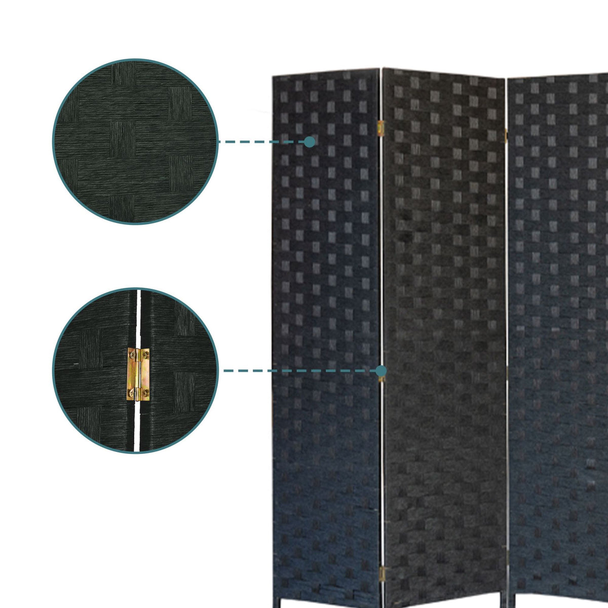 8-Panel Room Divider – Space-Saving Folding Screen
