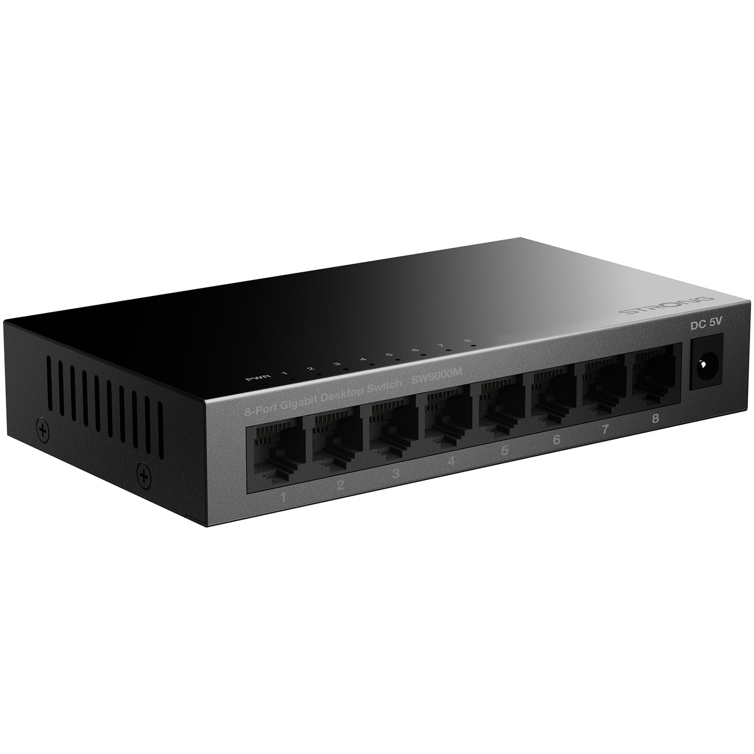 8-port Gigabit switch Metal Black