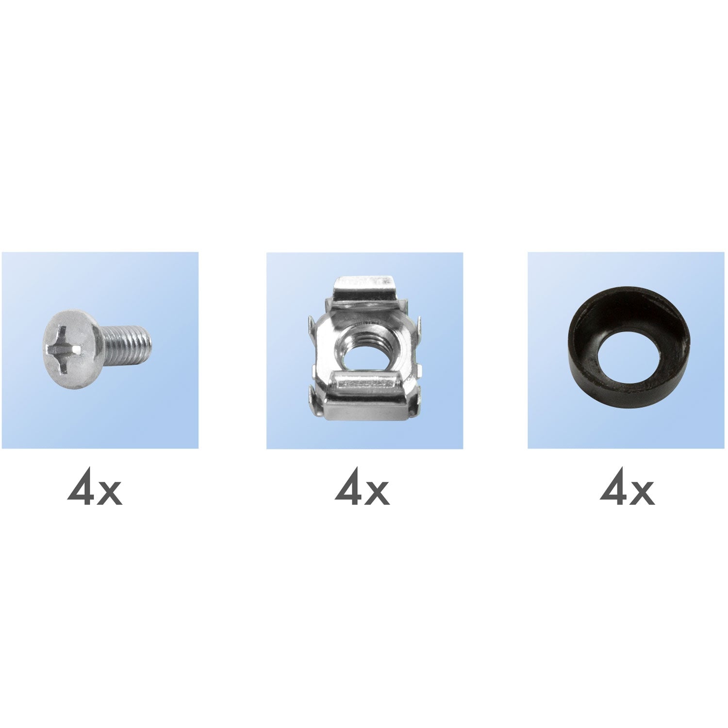 8-way branch socket with switch for 19" rack U1 Black