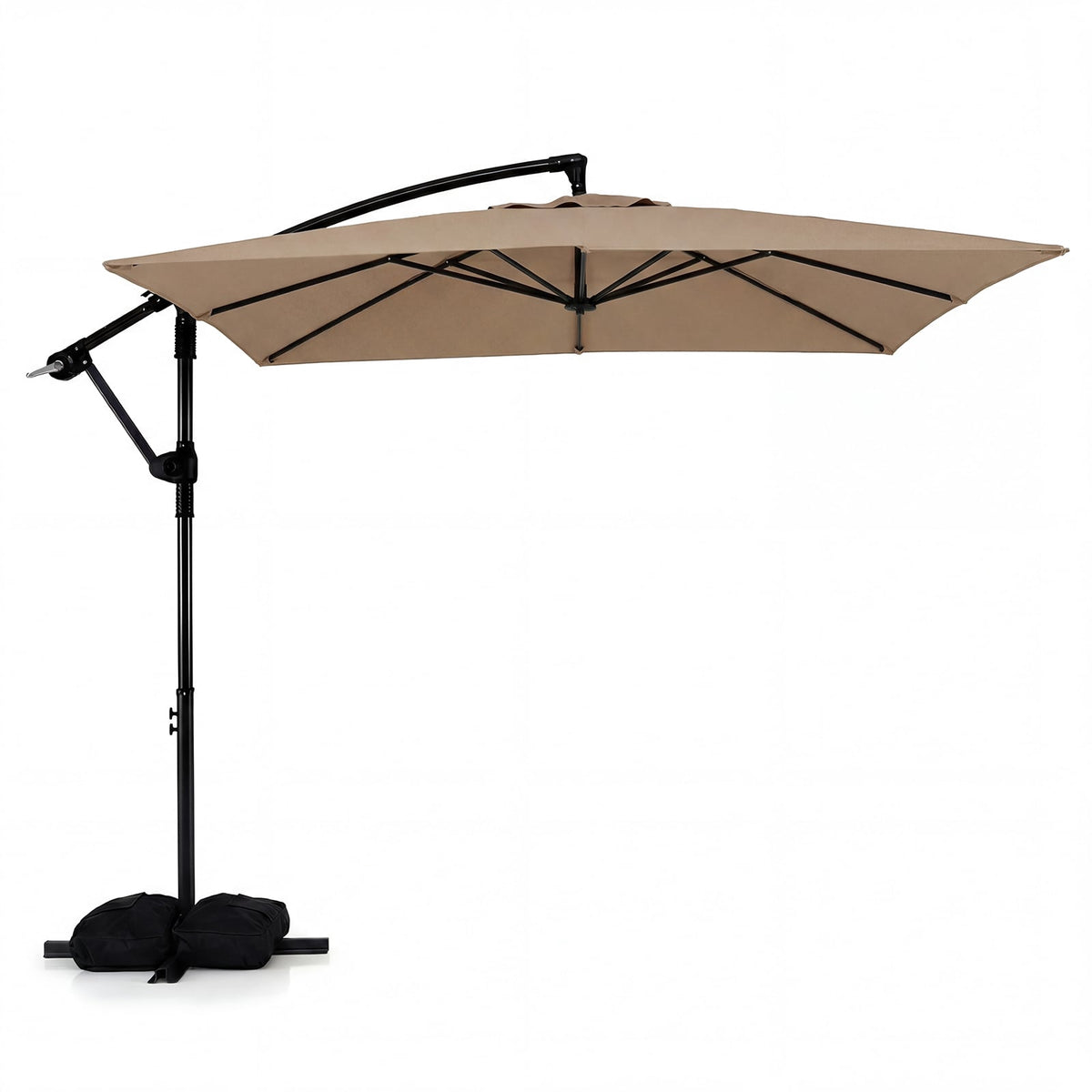 8x8 Ft Offset Cantilever Patio Umbrella, 360 Rotation
