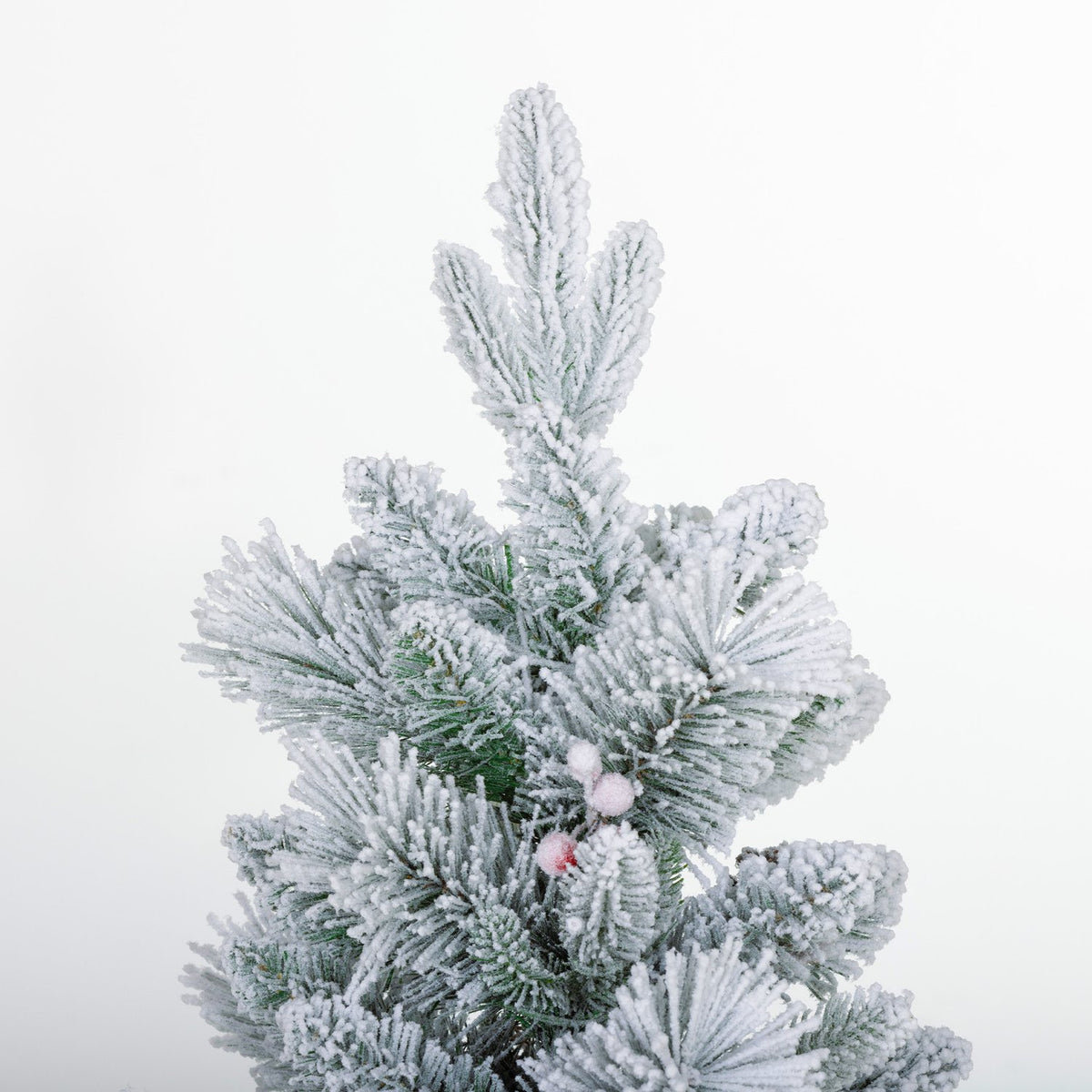90 cm Artificial Christmas Tree, Set of 2 Christmas Tree with 100 LED Lights, 151 Branch Tips, Flame Retardant, for Christmas Party, Indoor, Green+White