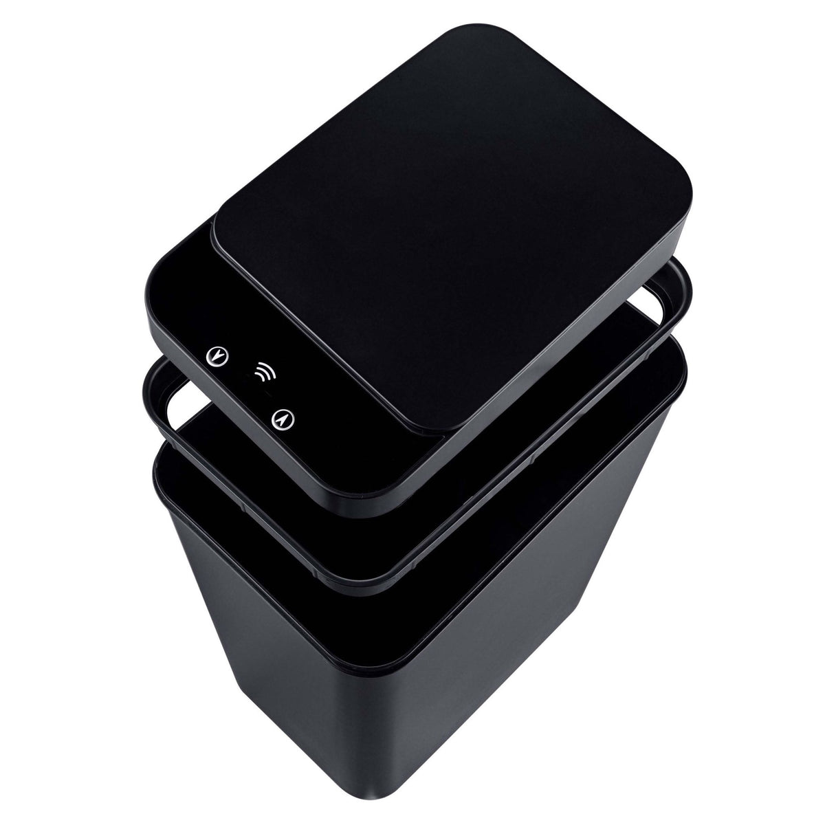 9L Black Plastic Sensor Bin for Kitchen