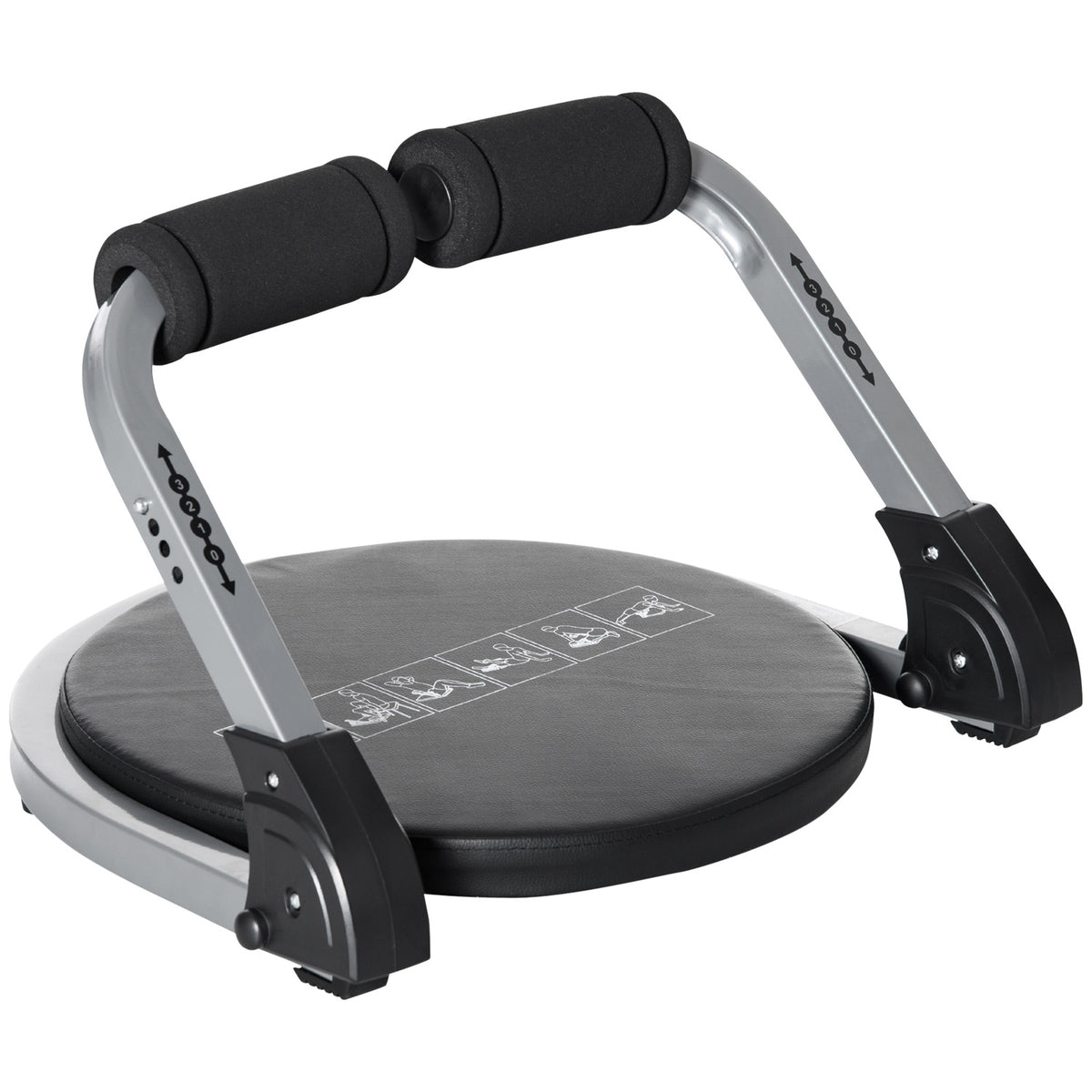 Abdominal Trainer Folding Multi-Trainer Training Device With Cushion Height-Adjustable Abdominal Training For Home Max. 120 Kg, Steel 55 X 42 X 11-32 Cm