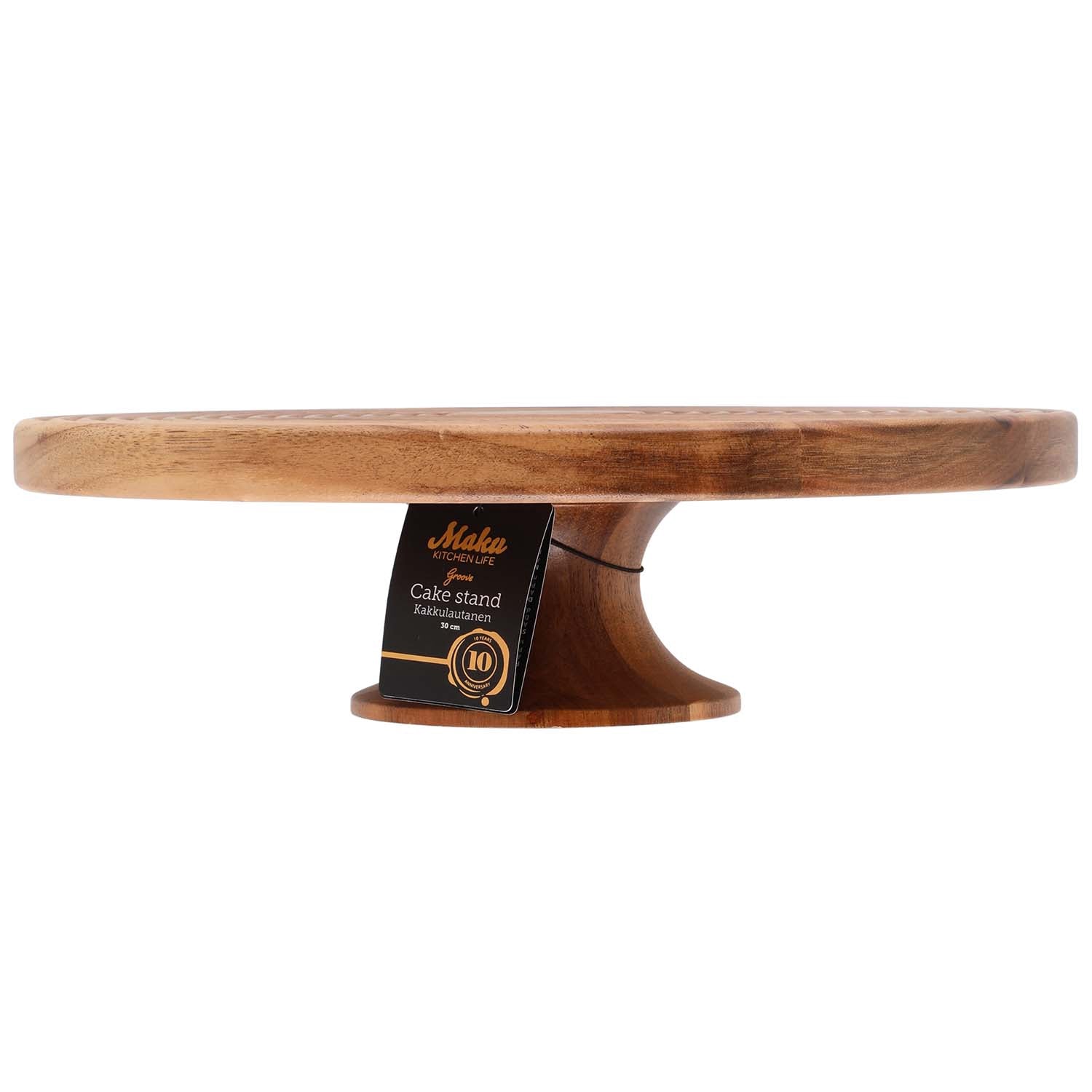 Acacia Wood Serving Platter, 30 cm, Natural Finish