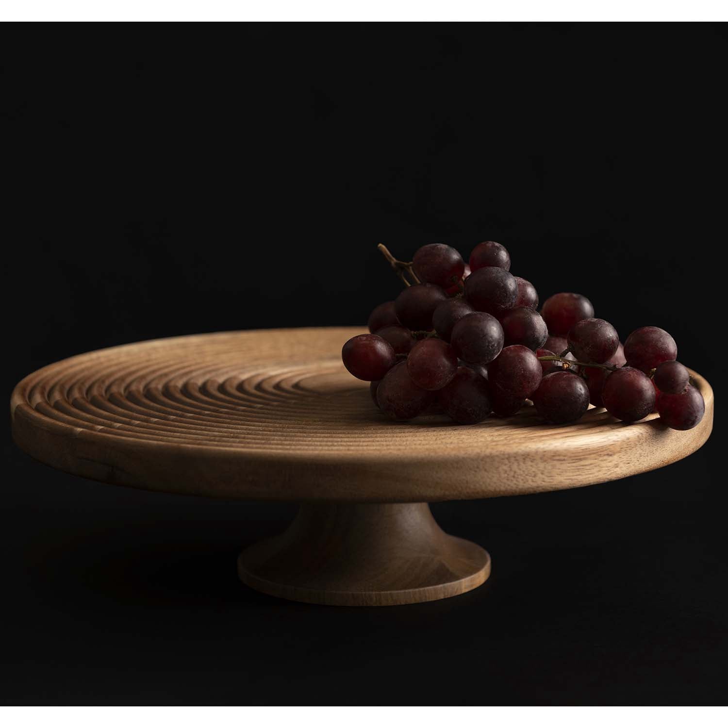 Acacia Wood Serving Platter, 30 cm, Natural Finish