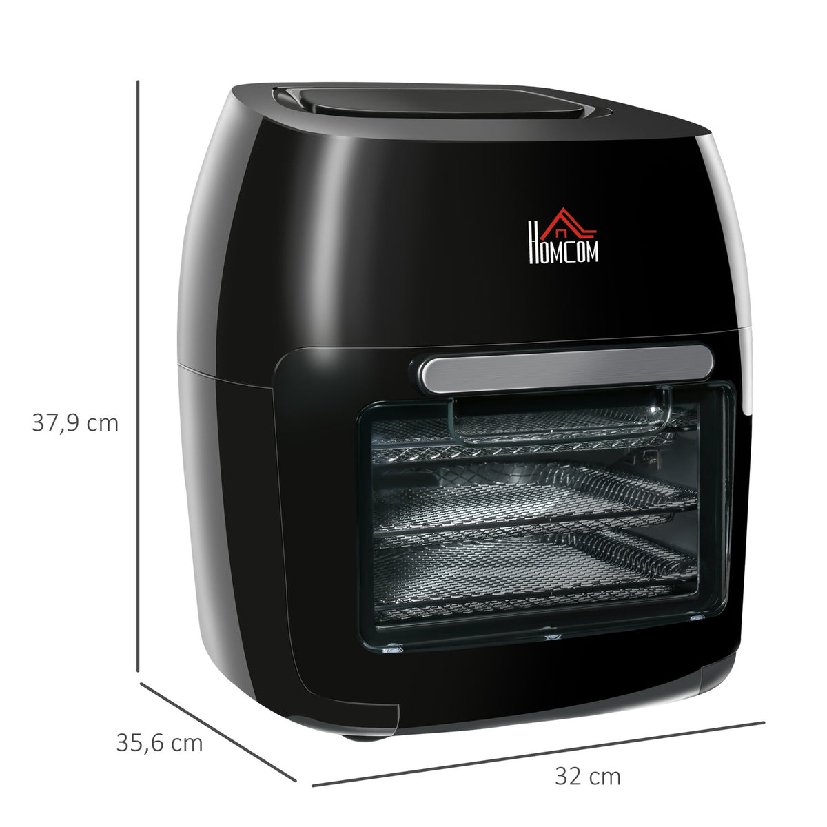 Accessories, Dehydrator & Grill Function, Oil-Free Cooking, Black, 32X35.6X37.9Cm