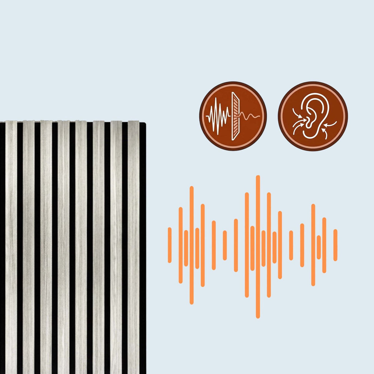 Acoustic Wall Panels, 120x60 cm, Wood Veneer