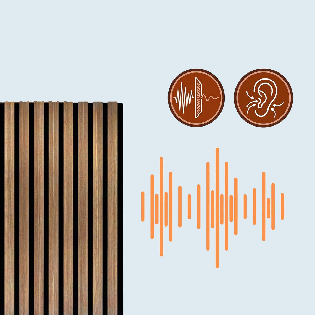 Acoustic Wall Panels, 120x60 cm, Wood Veneer