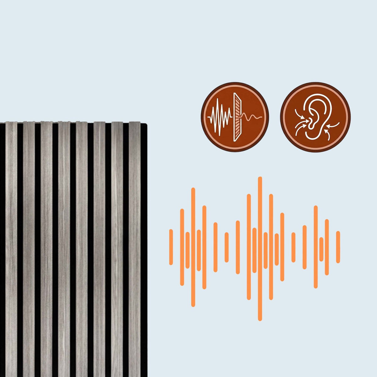 Acoustic Wall Panels, 120x60 cm, Wood Veneer