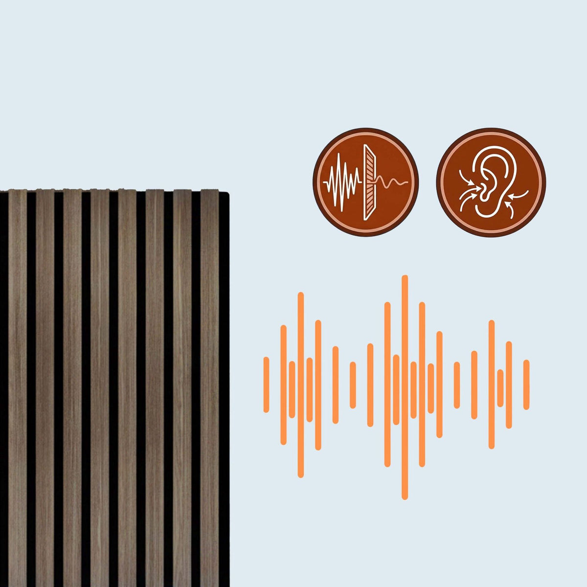 Acoustic Wall Panels, 120x60 cm, Wood Veneer