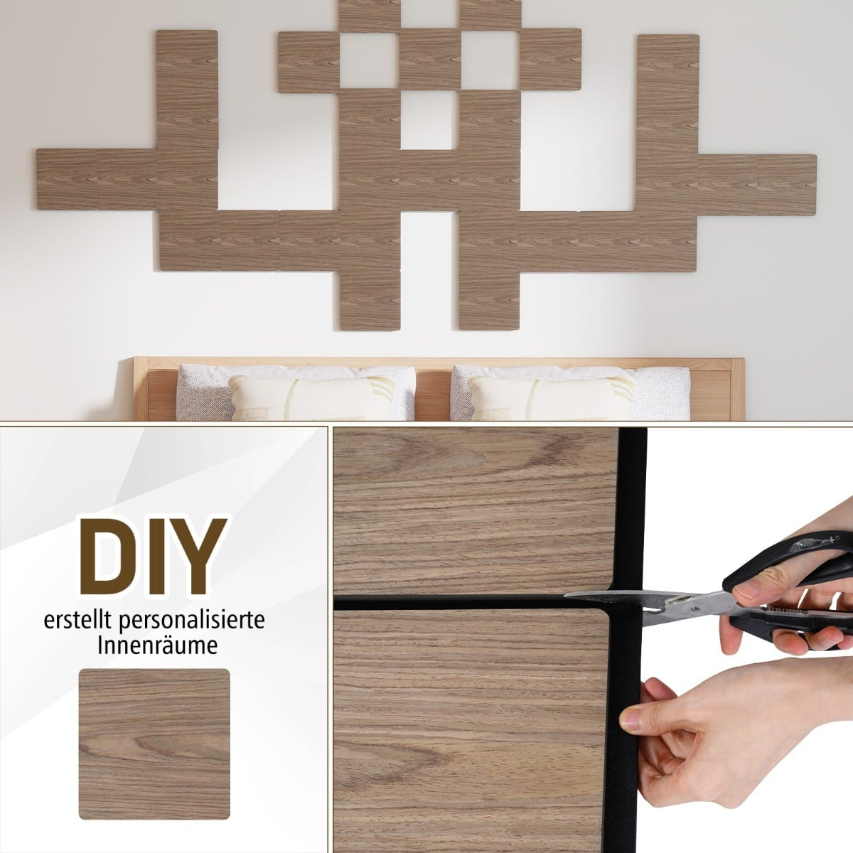 Acoustic Wall Panels, 4-Pack, 62x62 cm, Soundproofing