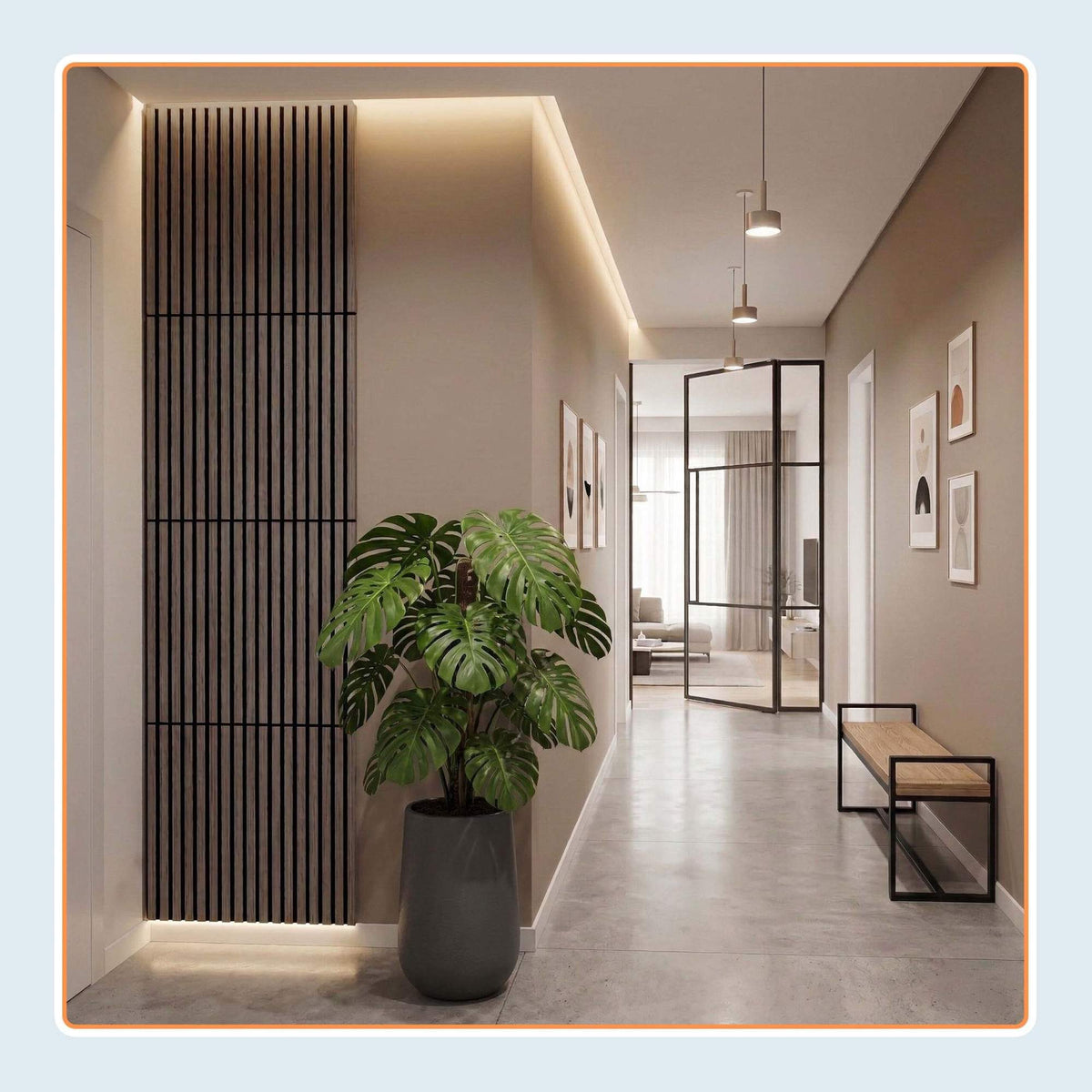Acoustic Wall Panels, 60x60cm, Set of 4, Wood Veneer