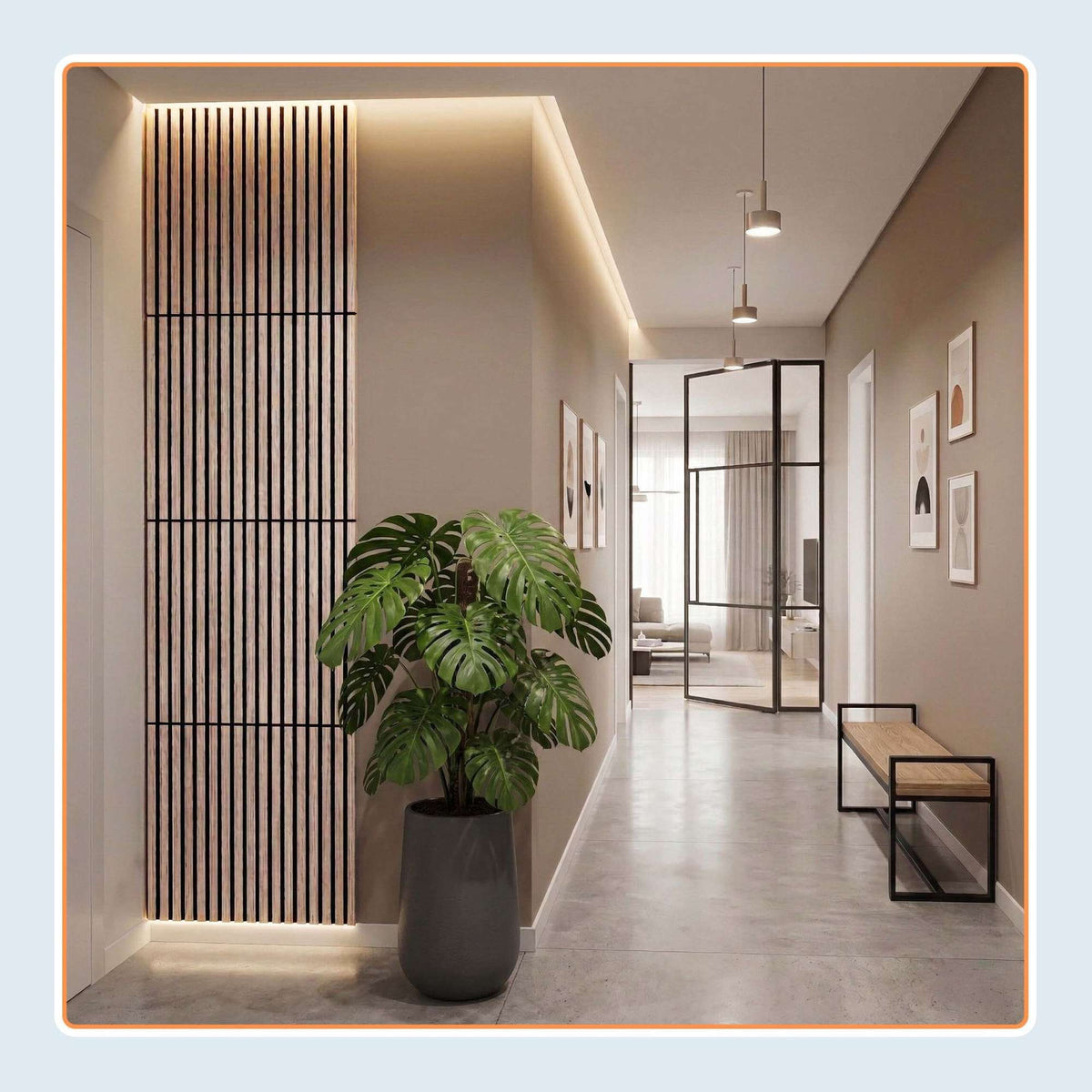 Acoustic Wall Panels, 60x60cm, Set of 4, Wood Veneer
