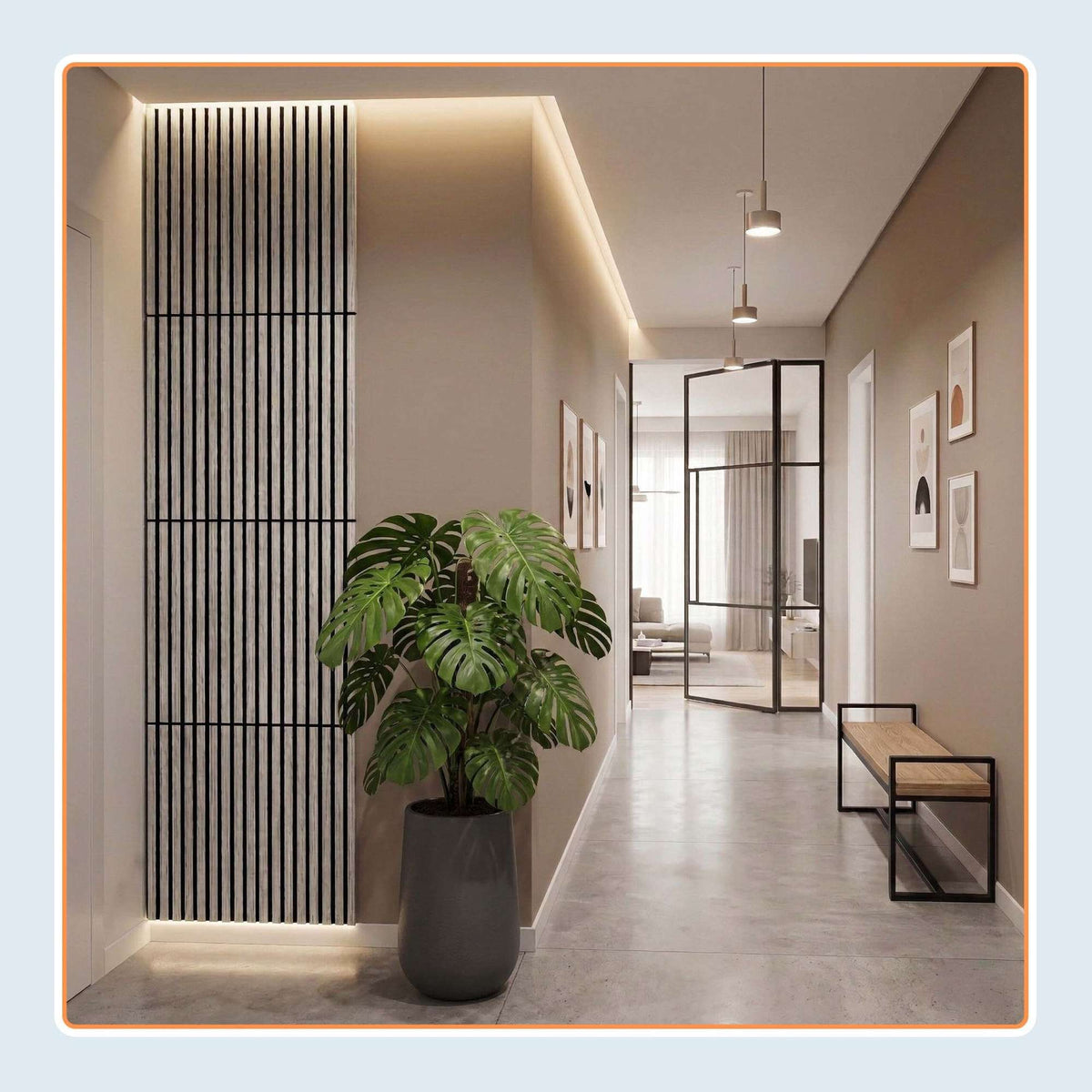 Acoustic Wall Panels, 60x60cm, Set of 4, Wood Veneer