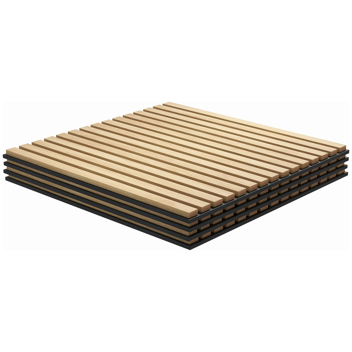 Acoustic panels 4 pieces 60 x 60 cm 3D wall panels, DIY acoustic panels, wall paneling for living room, home office, studio, oak