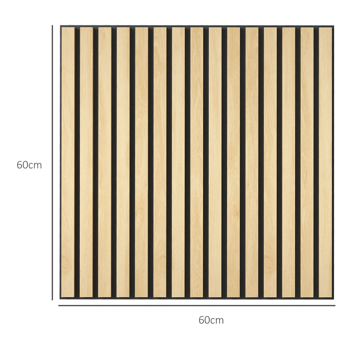Acoustic panels 4 pieces 60 x 60 cm 3D wall panels, DIY acoustic panels, wall paneling for living room, home office, studio, oak