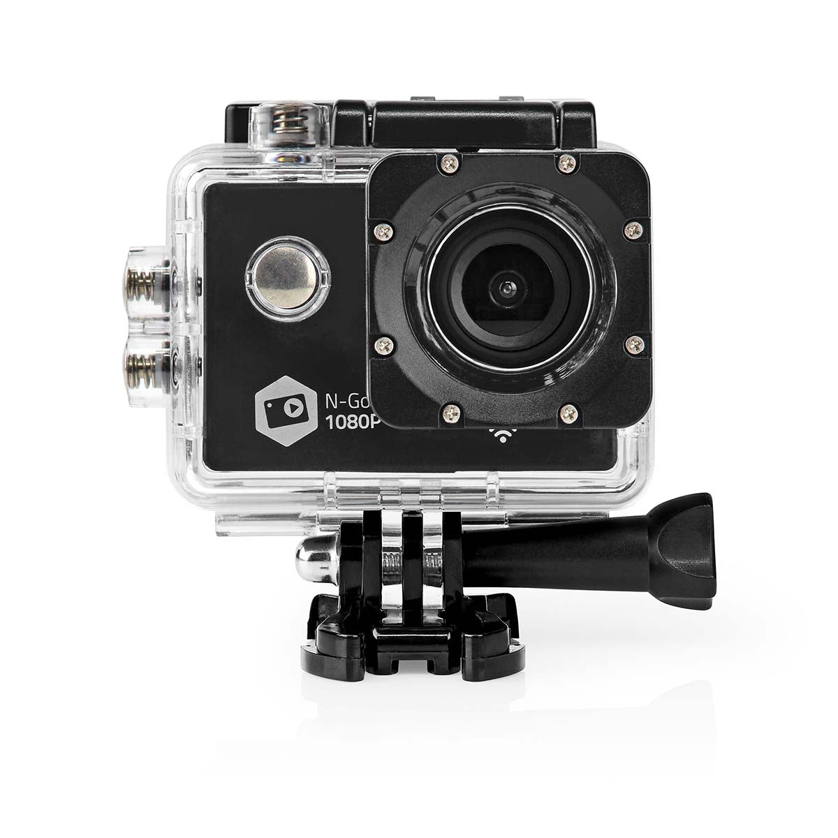 Action Camera | 1080p@30fps | 12 MPixel | Waterproof up to: 30.0 m | 90 min | Wi-Fi | App available for: Android™ / IOS | Brackets included | Black