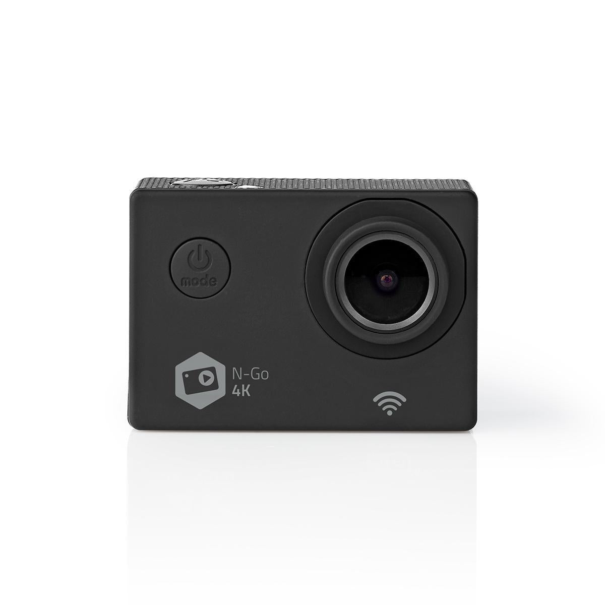 Action Camera | 4K@30fps | 16 MPixel | Waterproof up to: 30.0 m | 90 min | Wi-Fi | App available for: Android™ / IOS | Brackets included | Black