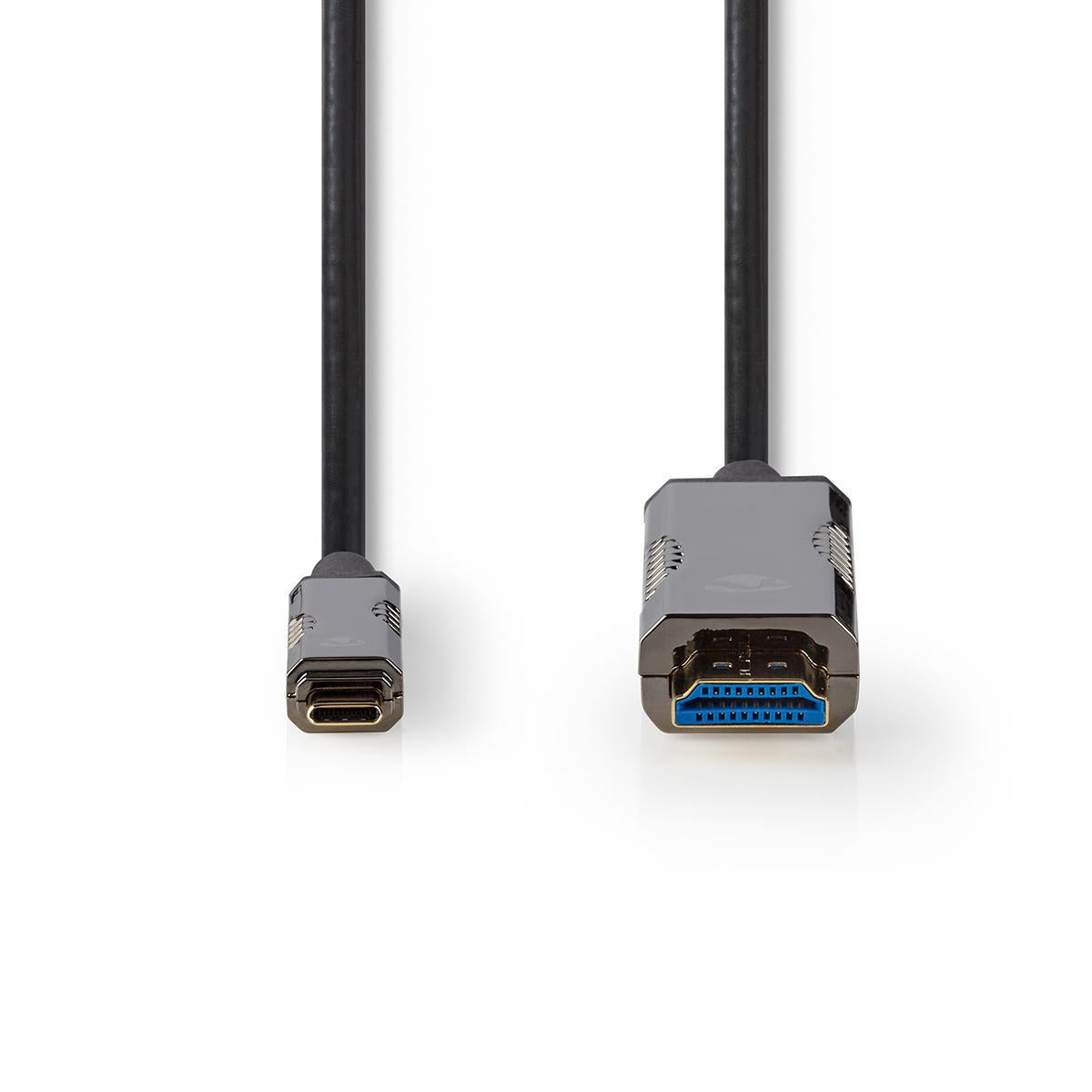Active Optical USB Cable | USB-C™ Male | HDMI™ Connector | 18 Gbps | 10.0 m | Round | PVC | Black | Gift Box