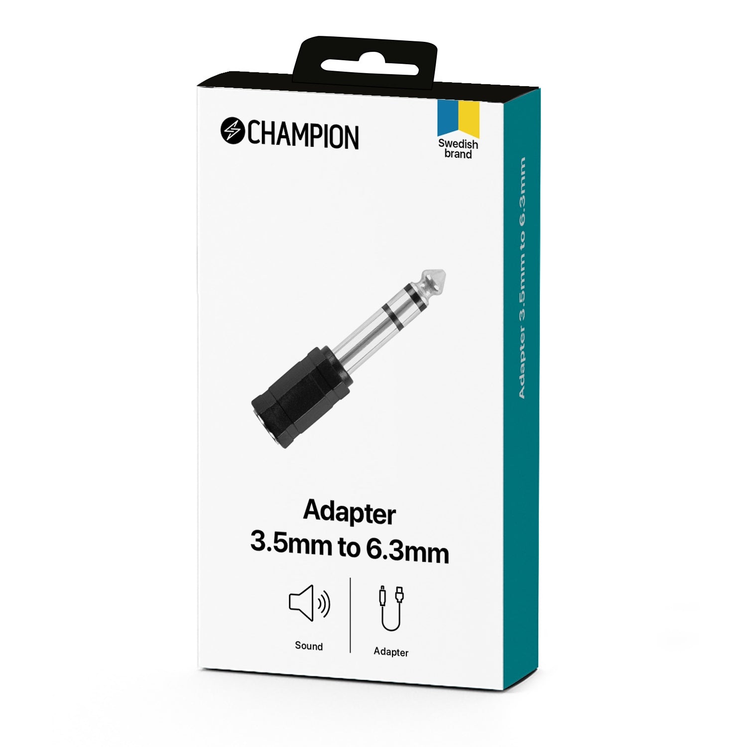 Adapter 3.5mm female to 6.3mm male