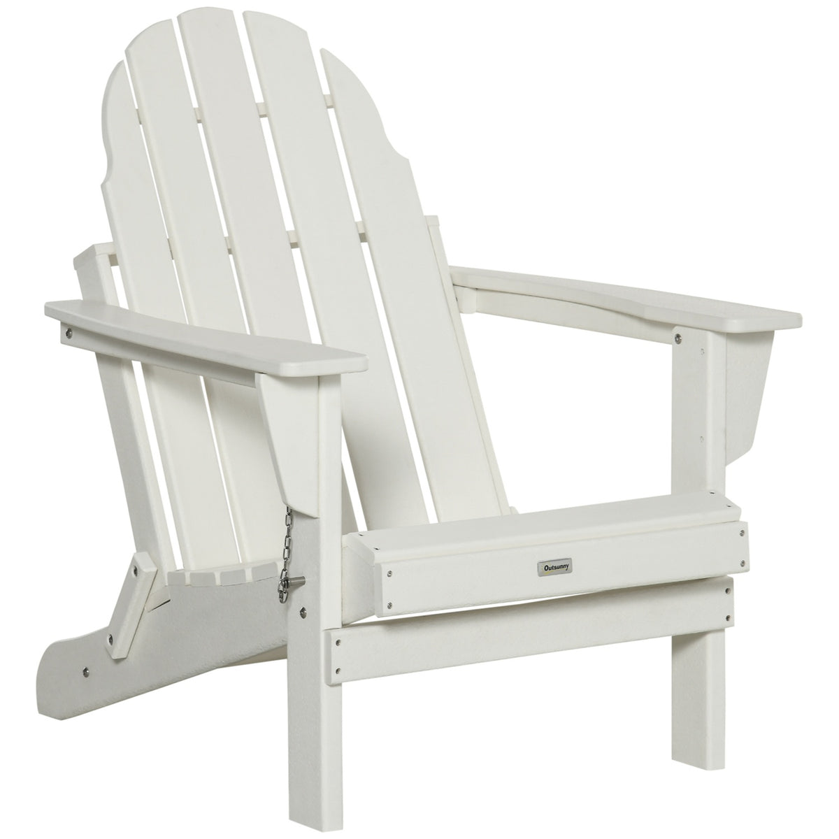 Adirondack Garden Chair Foldable Garden Chair Balcony Chair Garden Furniture White 75X87X93Cm