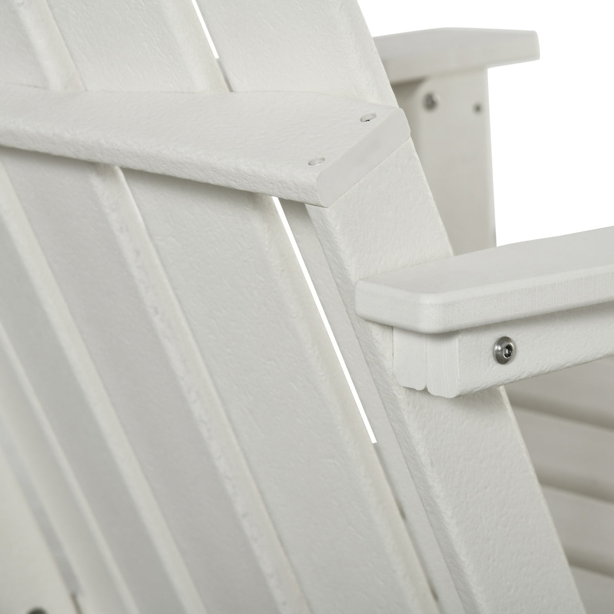 Adirondack Garden Chair Foldable Garden Chair Balcony Chair Garden Furniture White 75X87X93Cm