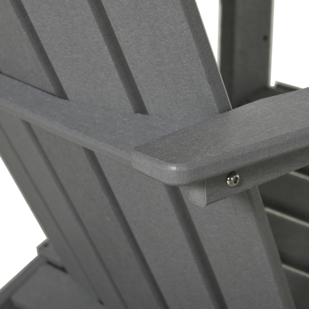 Adirondack Garden Chair With Cup Holder Garden Chair Garden Furniture Balcony Chair Gray Plastic 75 X 87 X 90 Cm