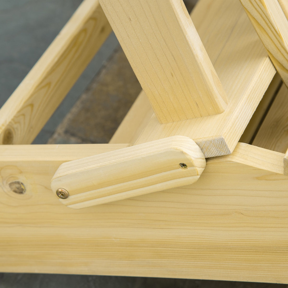 Adirondack Garden Chair With Footrest Folding Garden Lounger Outdoor Garden Furniture Natural Pine Wood 78 X 140 X 94 Cm