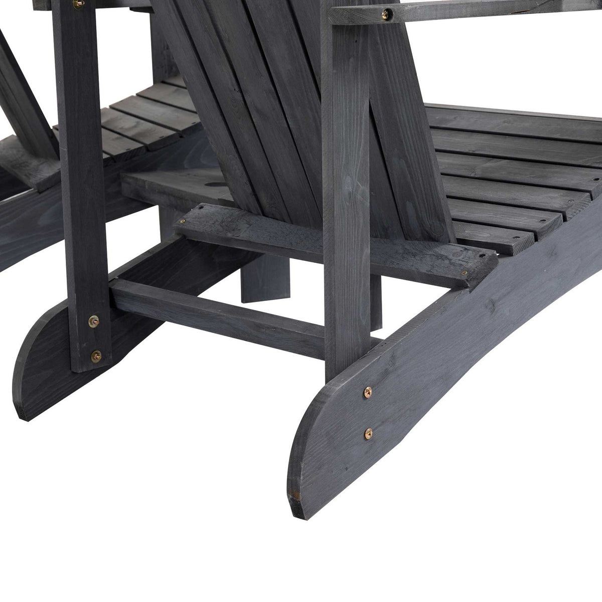Adirondack Garden Chair With Table And Umbrella Hole 2 Seater Garden Chair Seating Group Garden Furniture For Balcony Solid Wood Dark Gray