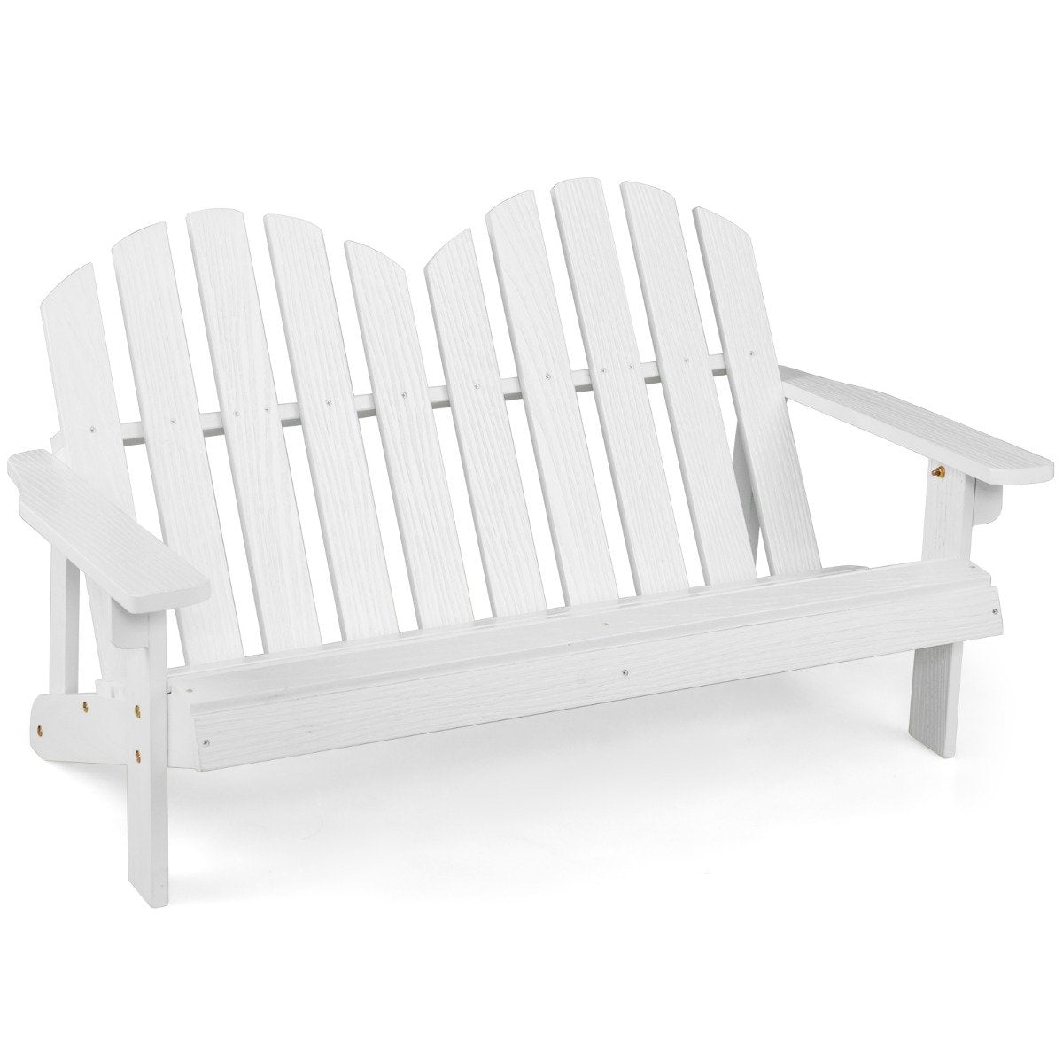 Adirondack chair for children 2-seater Adirondack chair made of wood white 99 x 51 x 56.5 cm