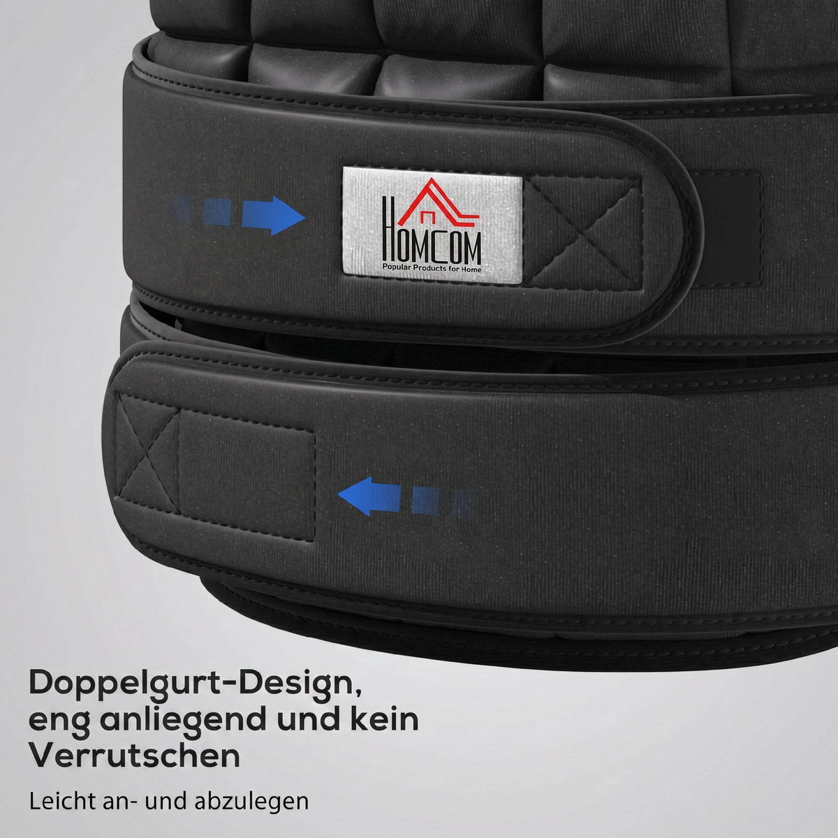 Adjustable 10 KG Weighted Vest, Black, Oxford Fabric