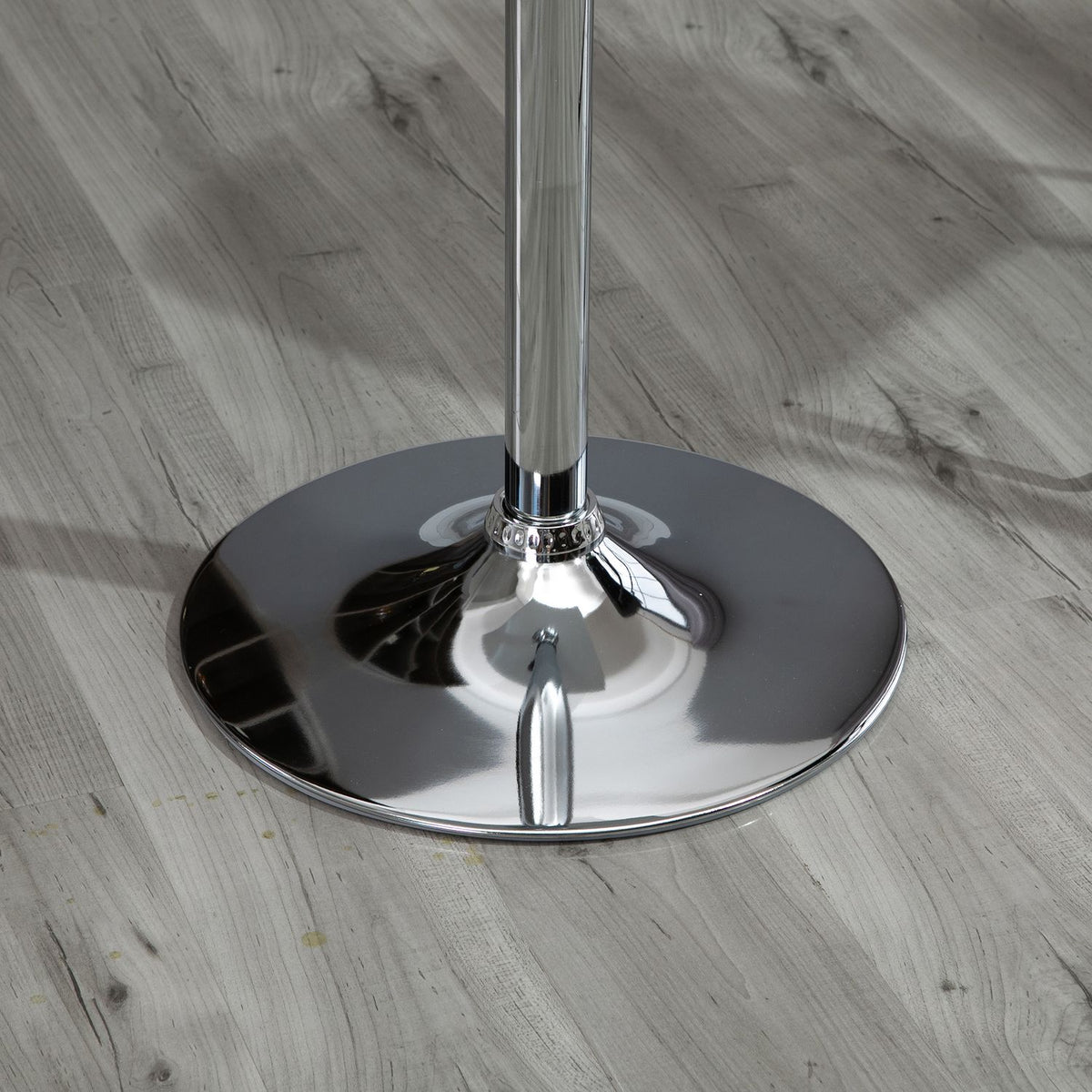 Adjustable Bar Table – Square, 69-91 cm, White/Silver