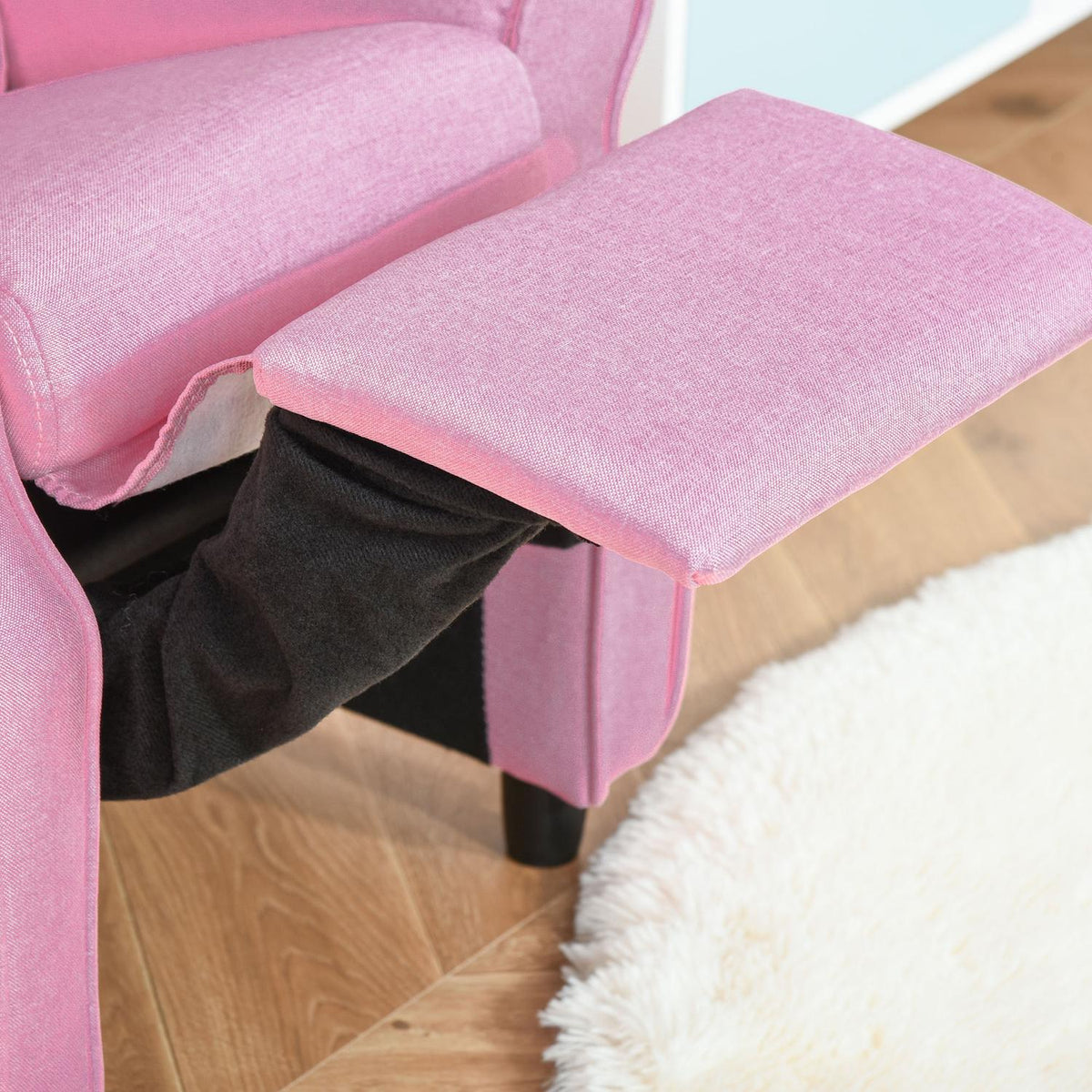 Adjustable Children'S Sofa With Footrest, Comfortable Children'S Armchair For 3-5 Years, Pink, 58X53X70Cm, Ideal For Boys And Girls
