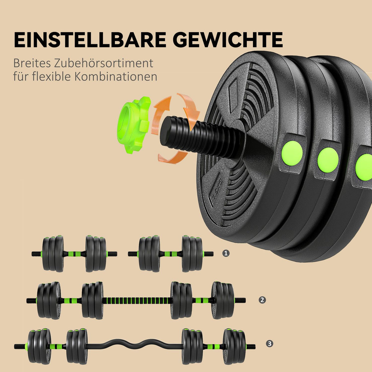 Adjustable Dumbbell Set 25KG – Home Strength Training