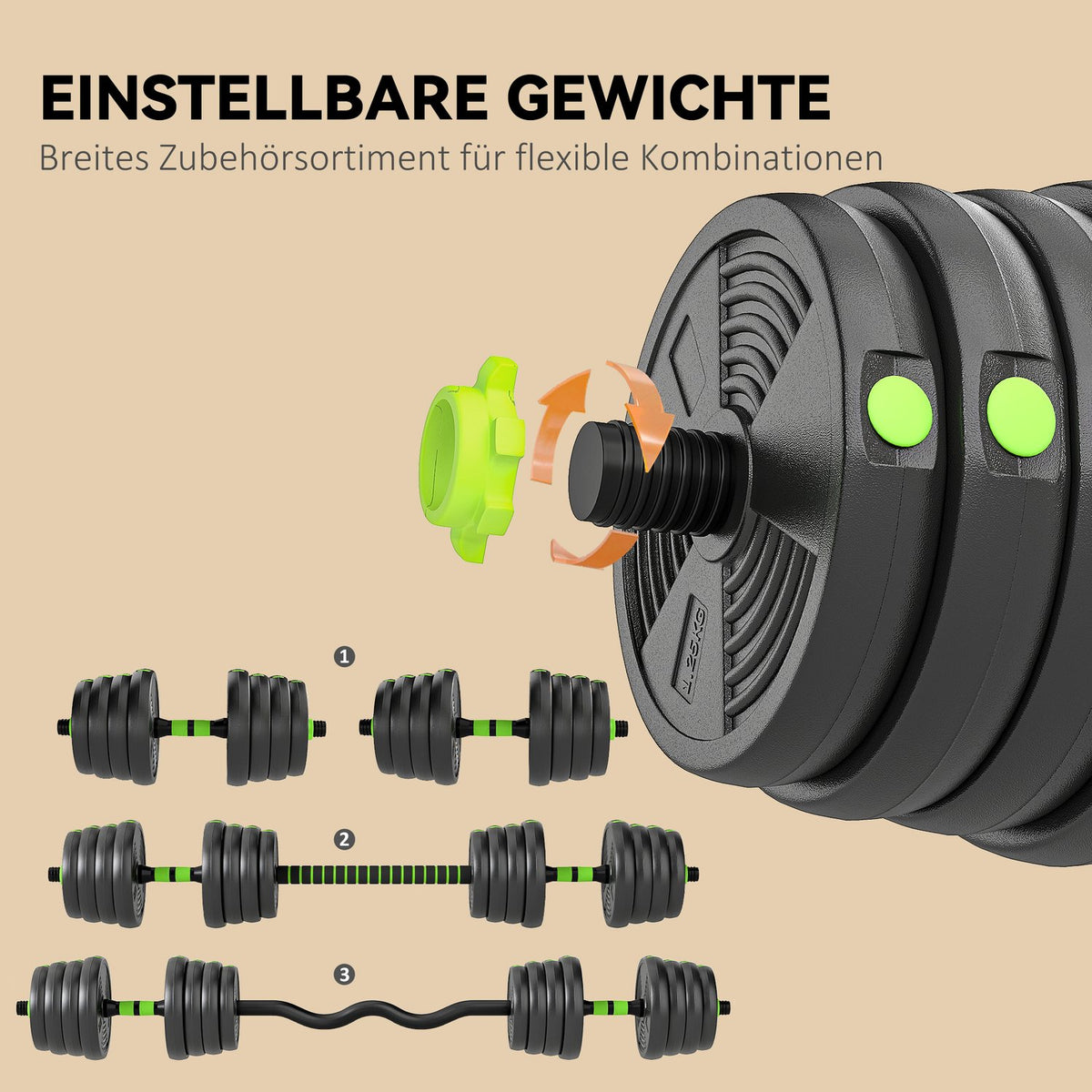 Adjustable Dumbbell Set 30KG – Home Strength Training
