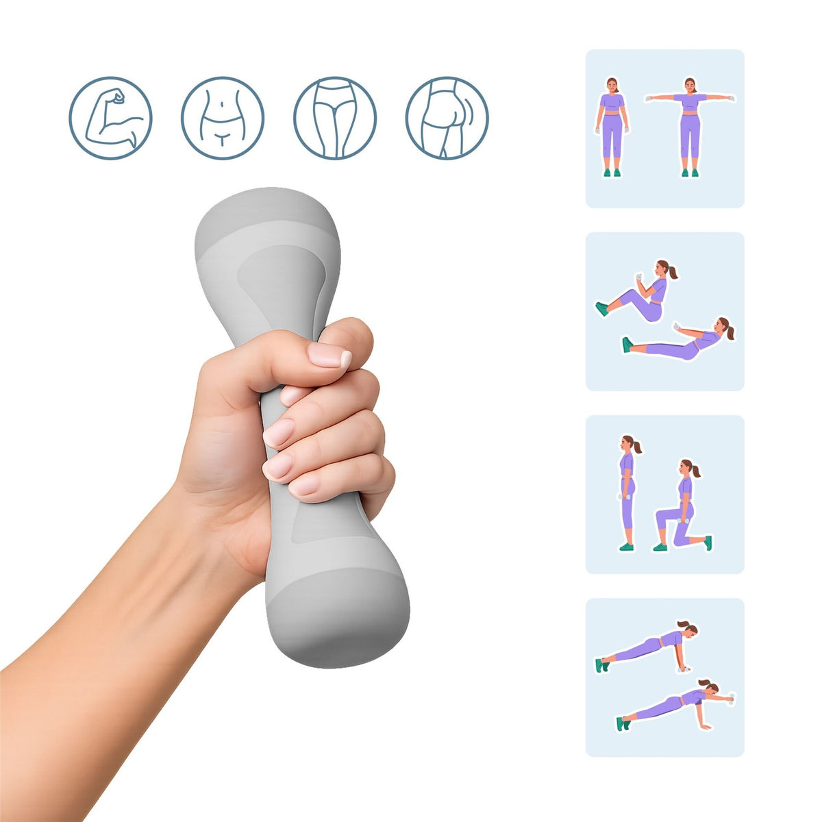 Adjustable Dumbbells Set, Ergonomic Grip, Home Fitness