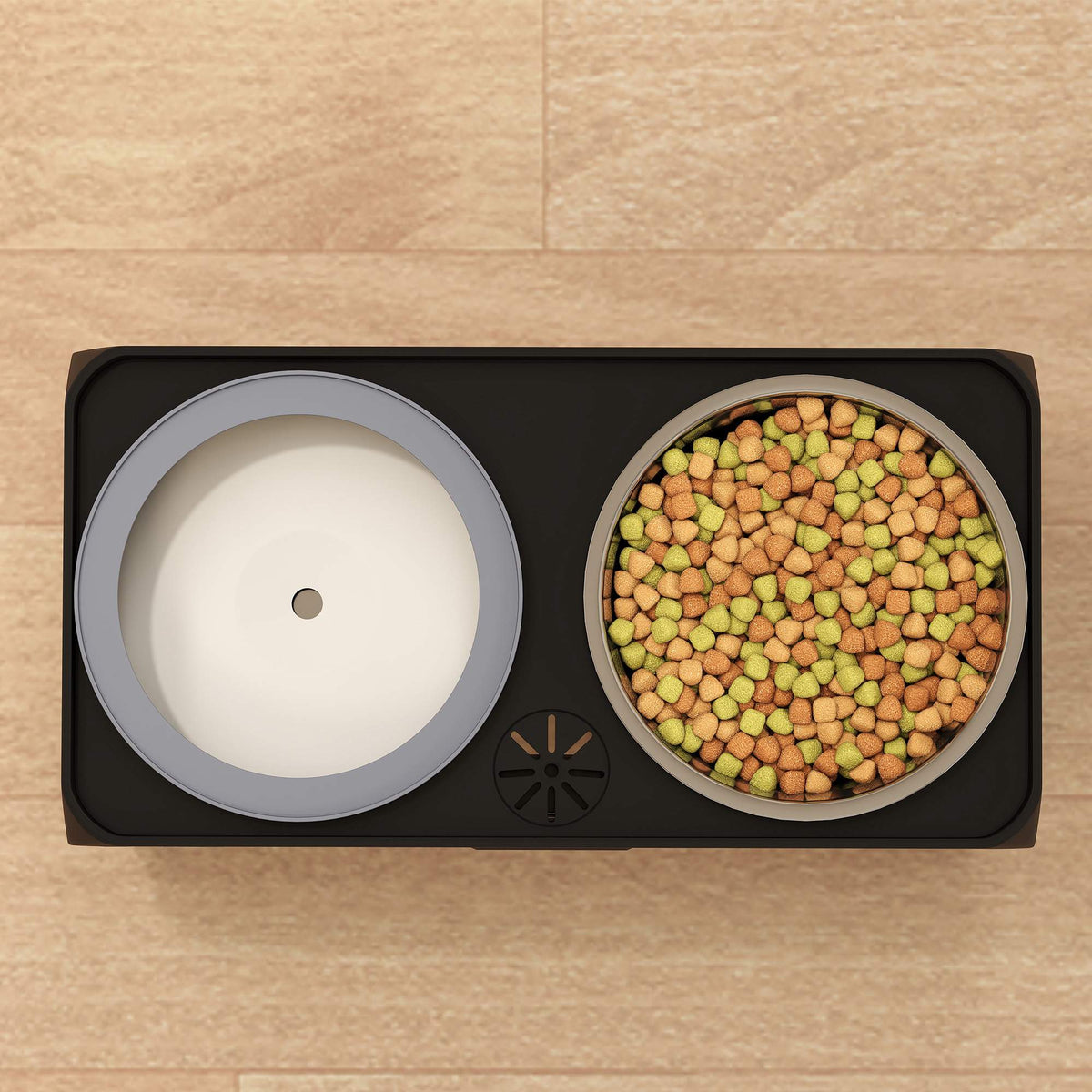Adjustable Elevated Dog Bowl with 2 Stainless Steel Bowls