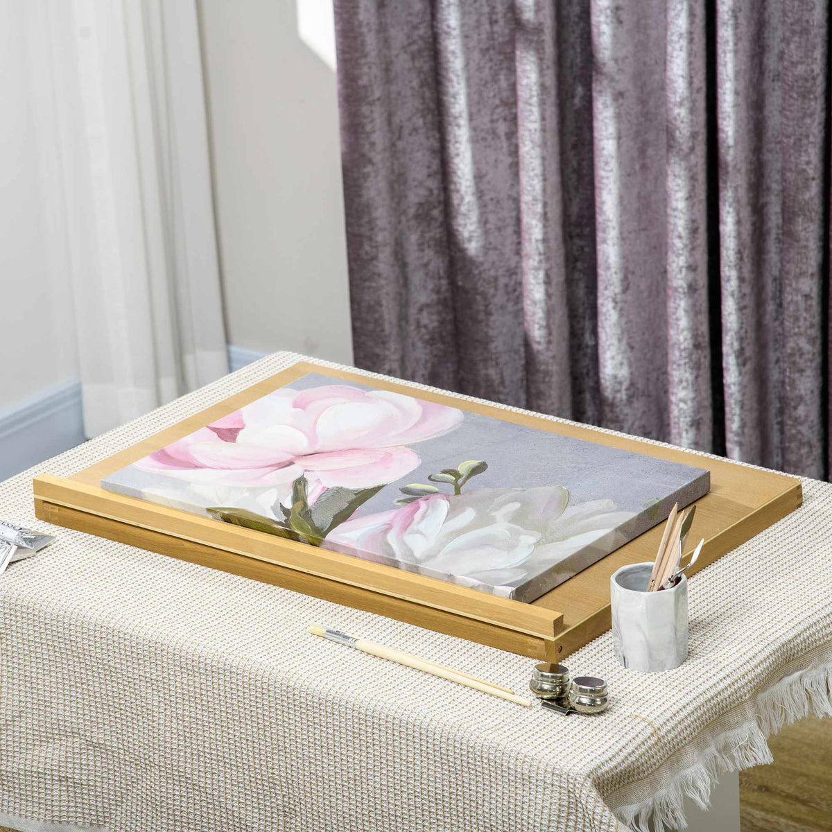 Adjustable Folding Table Easel, Beechwood, 75.8x51 cm