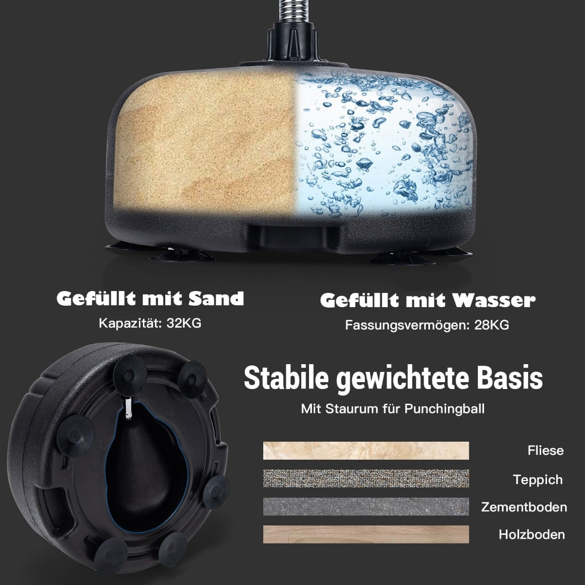 Adjustable Freestanding Punching Ball Set with Gloves