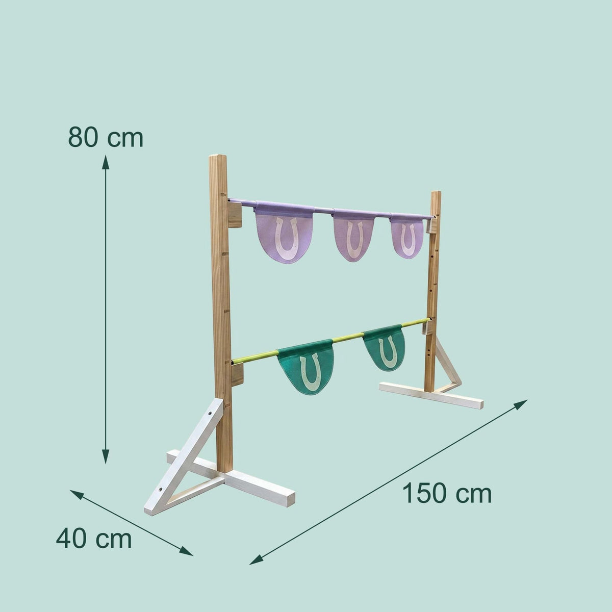 Adjustable Hobby Horse Hurdle with Wooden Poles