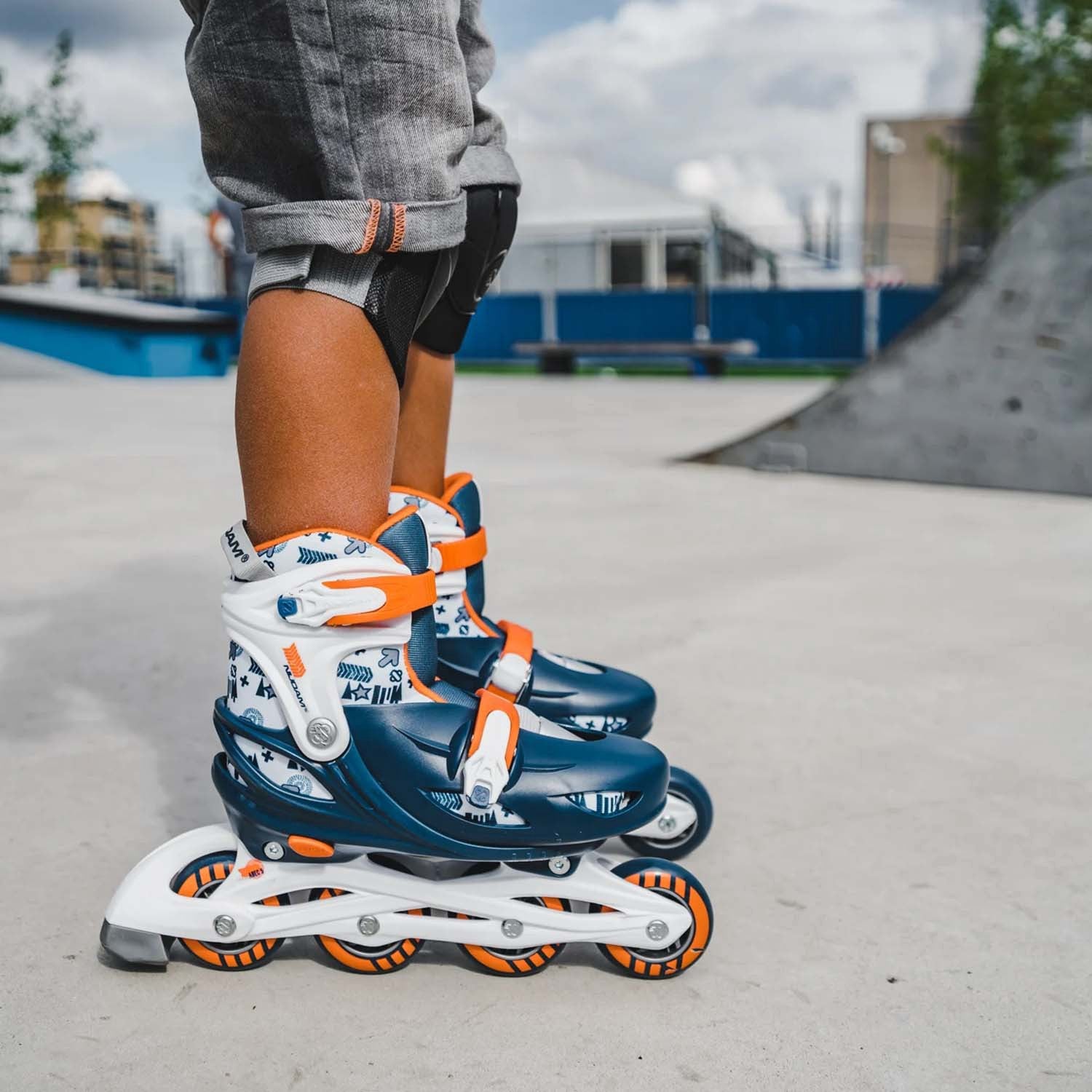 Adjustable Inline Skates, EU 25-28, PU Wheels, ABEC 5 Bearings
