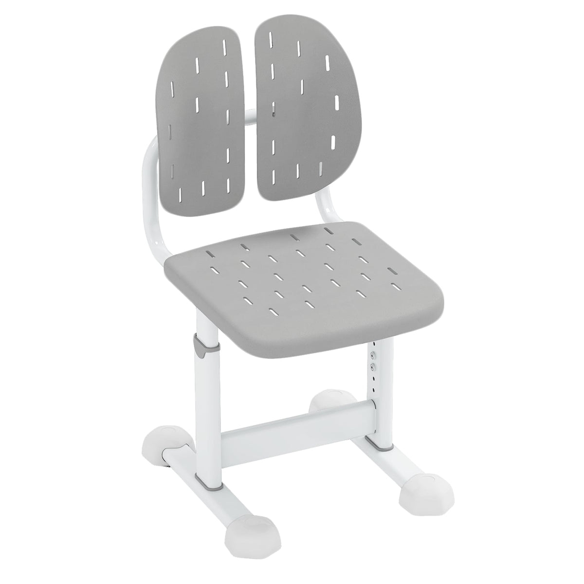 Adjustable Kids Desk Chair with Dual Backrest, Gray
